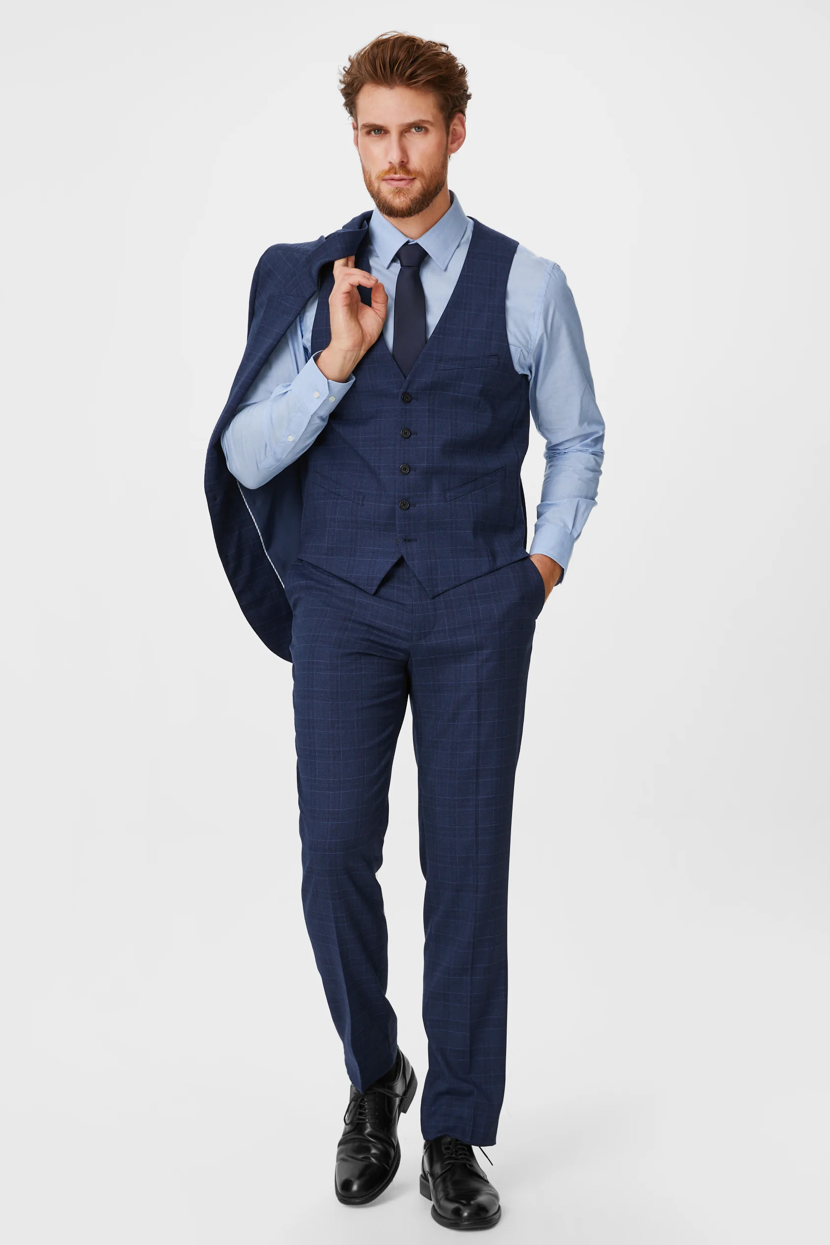 Mix-and-match suit trousers - regular fit - check