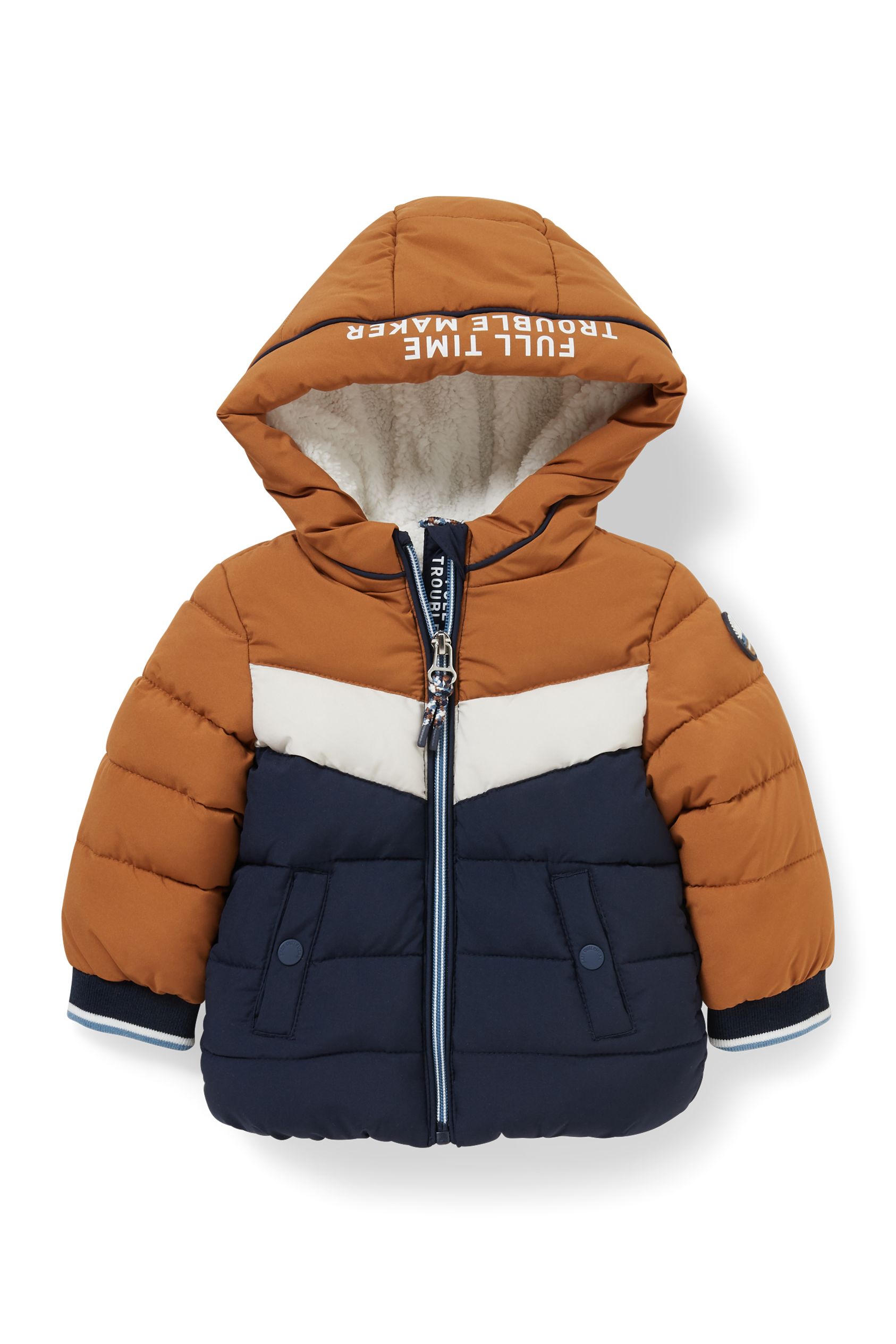 Baby quilted jacket with hood