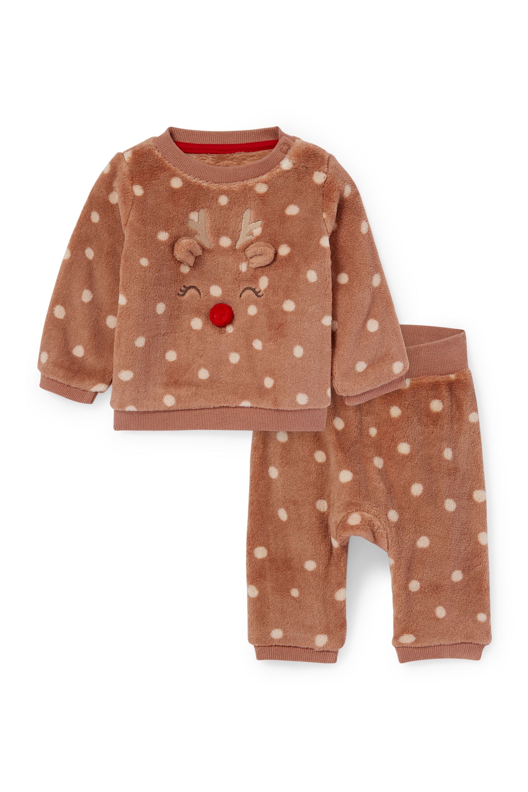Rudolph - baby Christmas thermal outfit - 2 piece