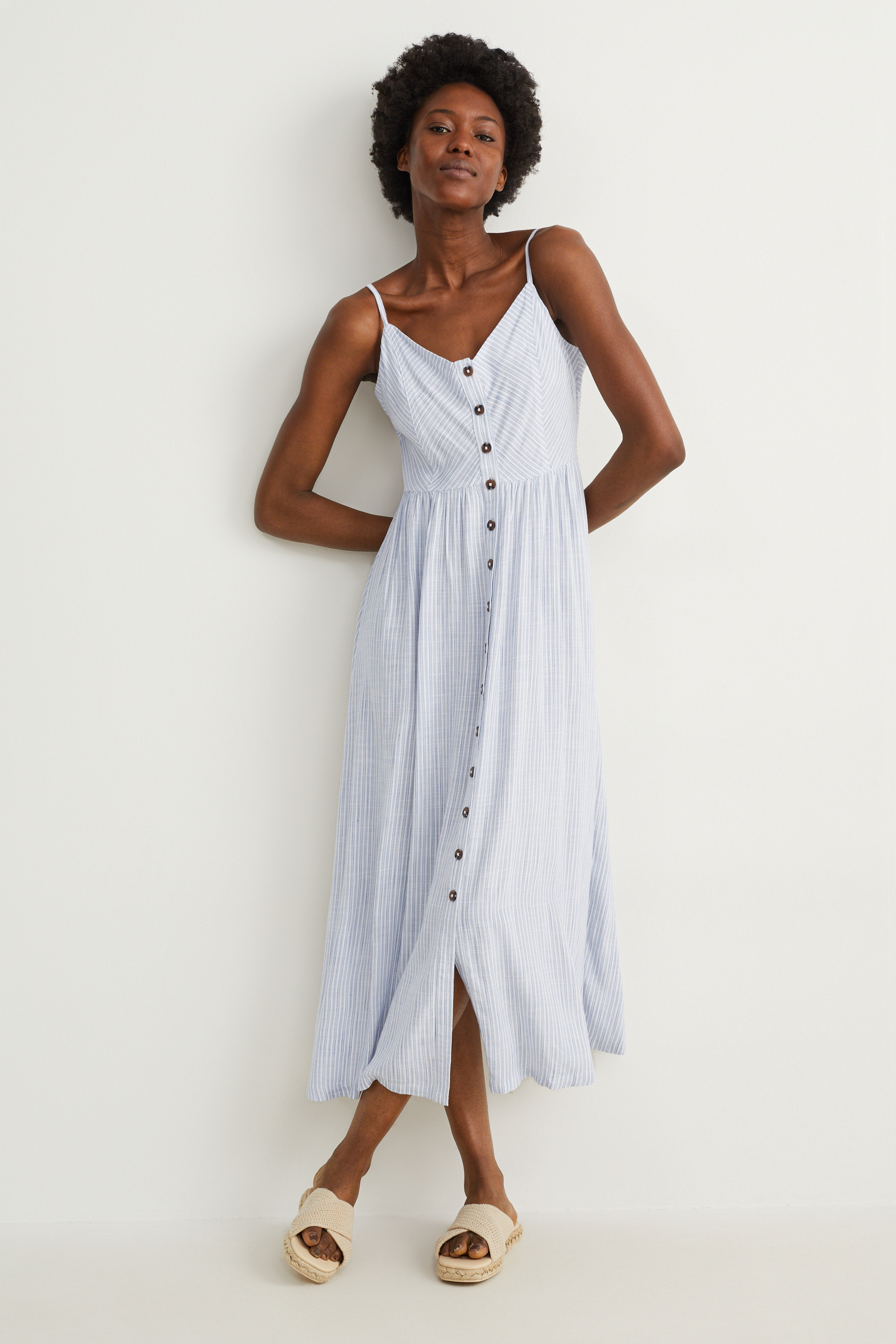 Fit & flare dress - striped