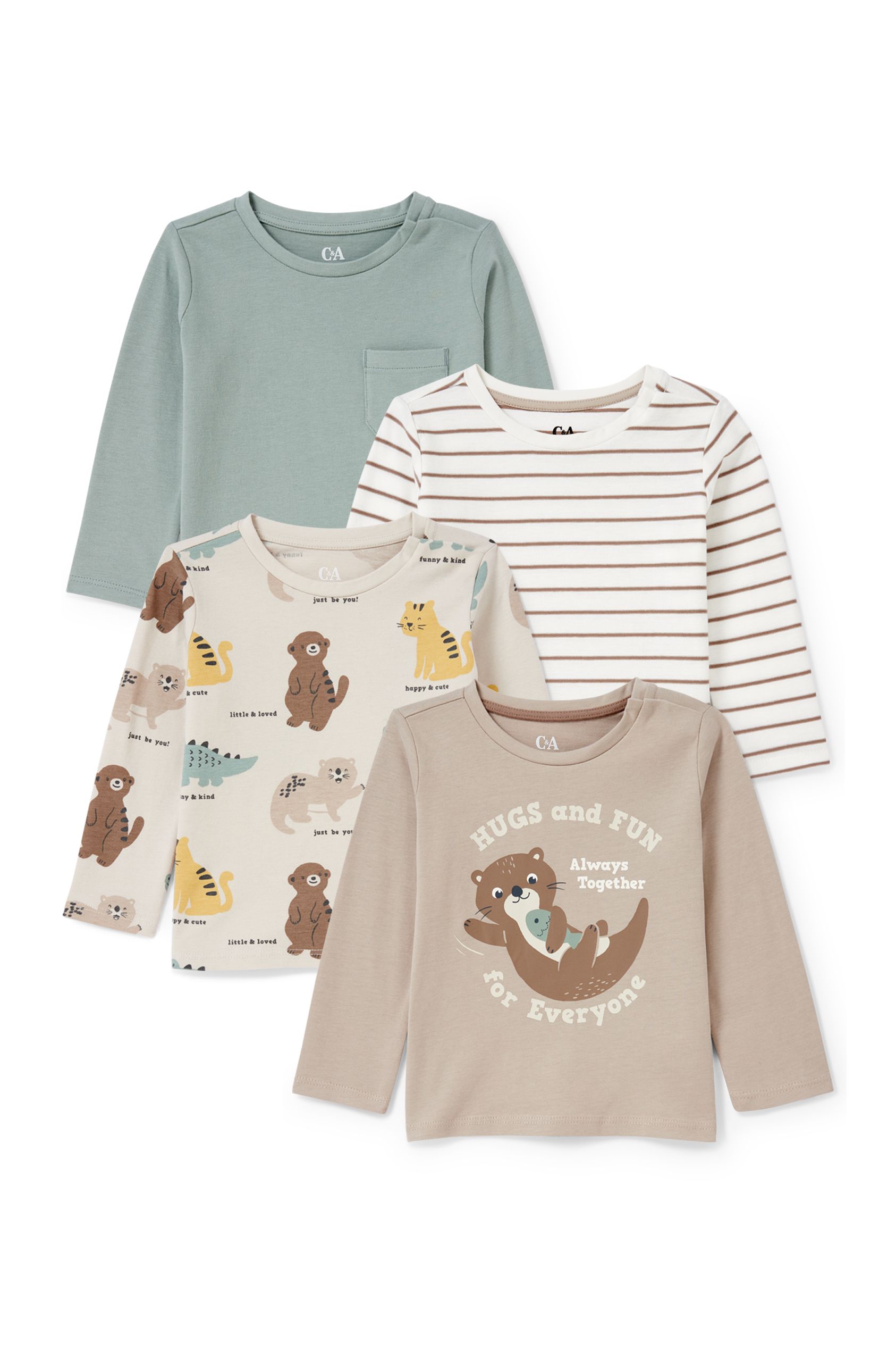 Multipack of 4 - baby long sleeve top