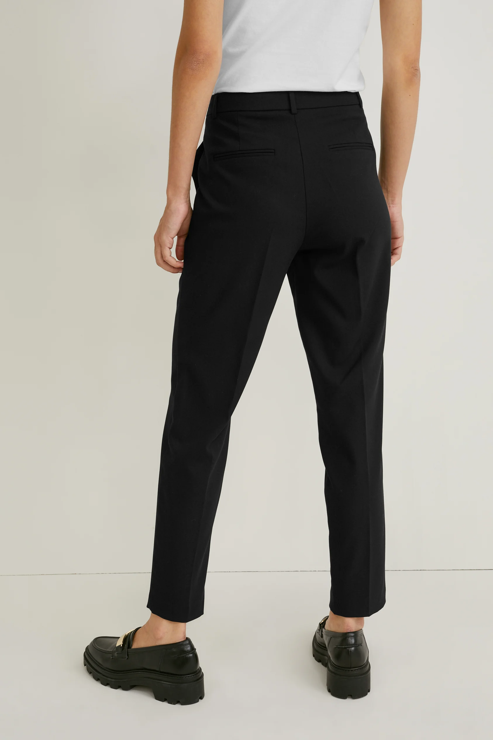 Business trousers - mid-rise waist - slim fit
