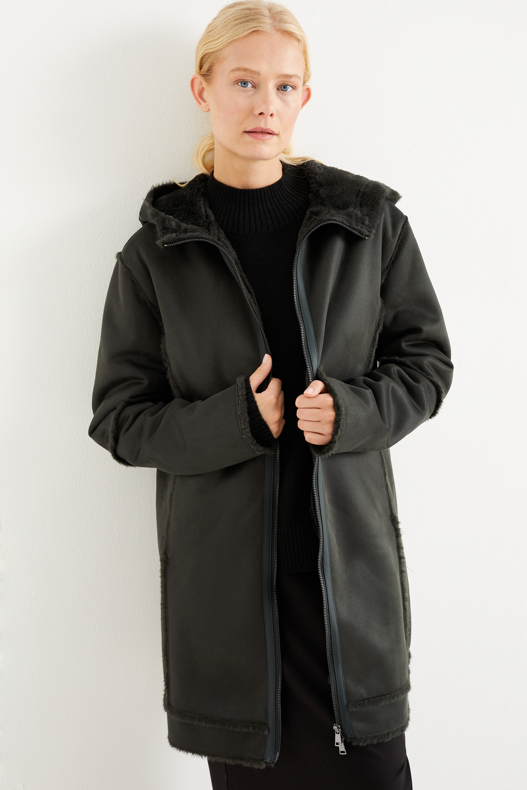 Coat with hood