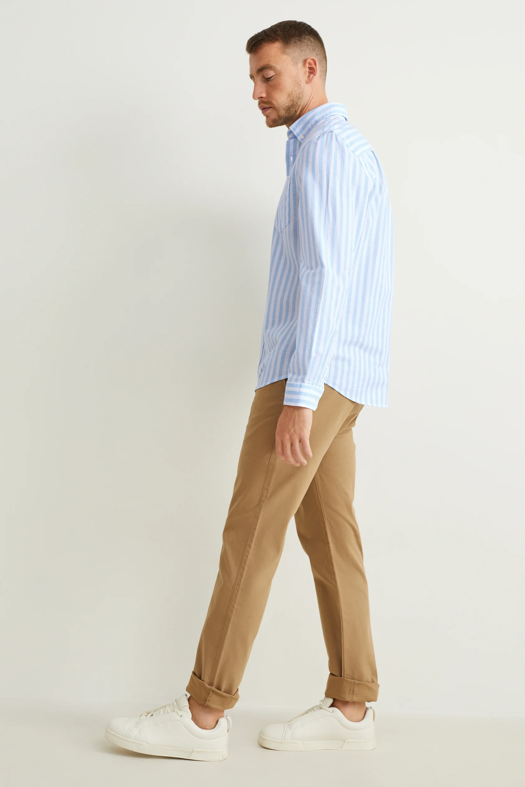Oxford shirt - regular fit - button-down collar - striped