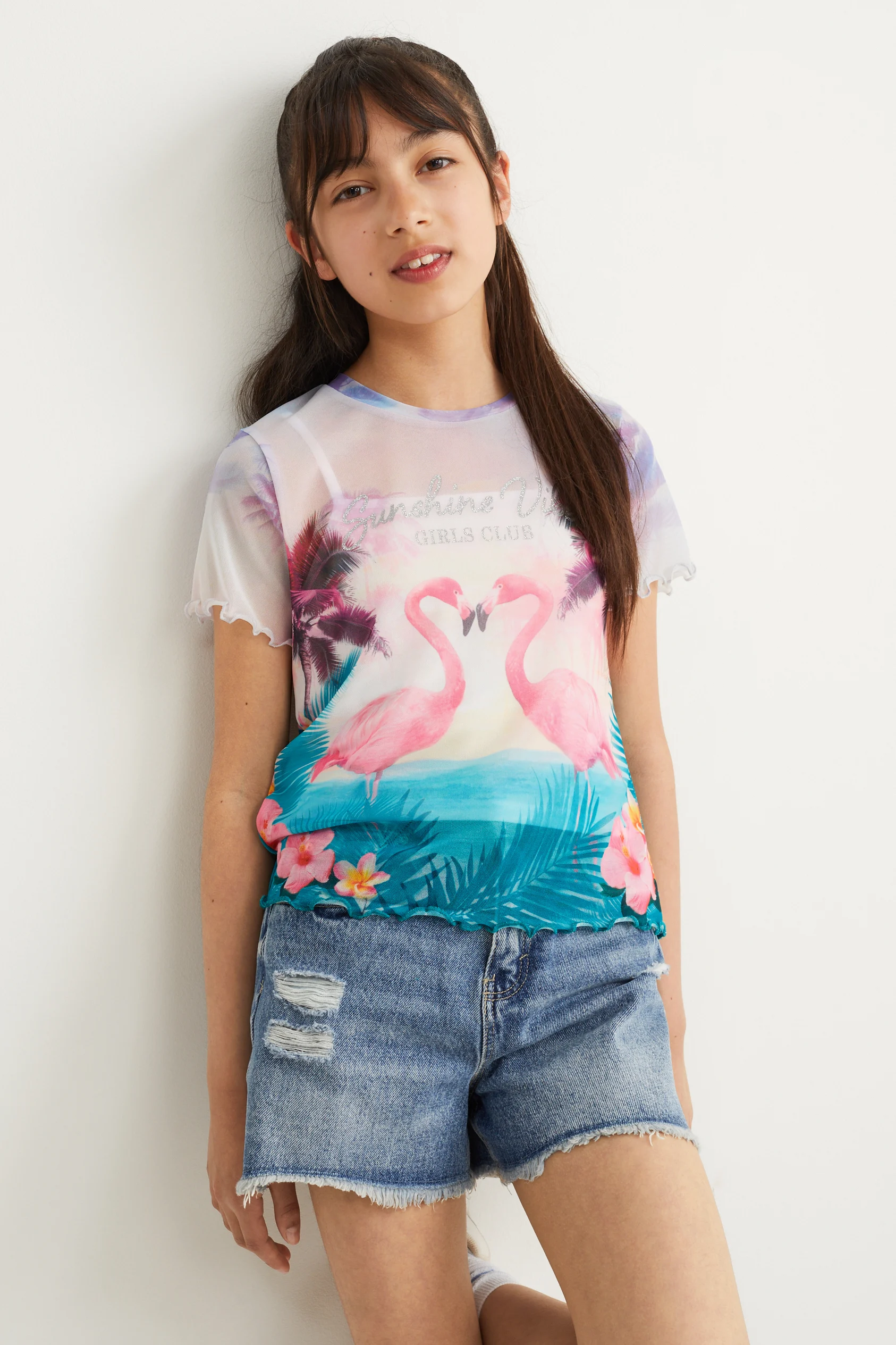 Set - short sleeve T-shirt and top - 2 piece