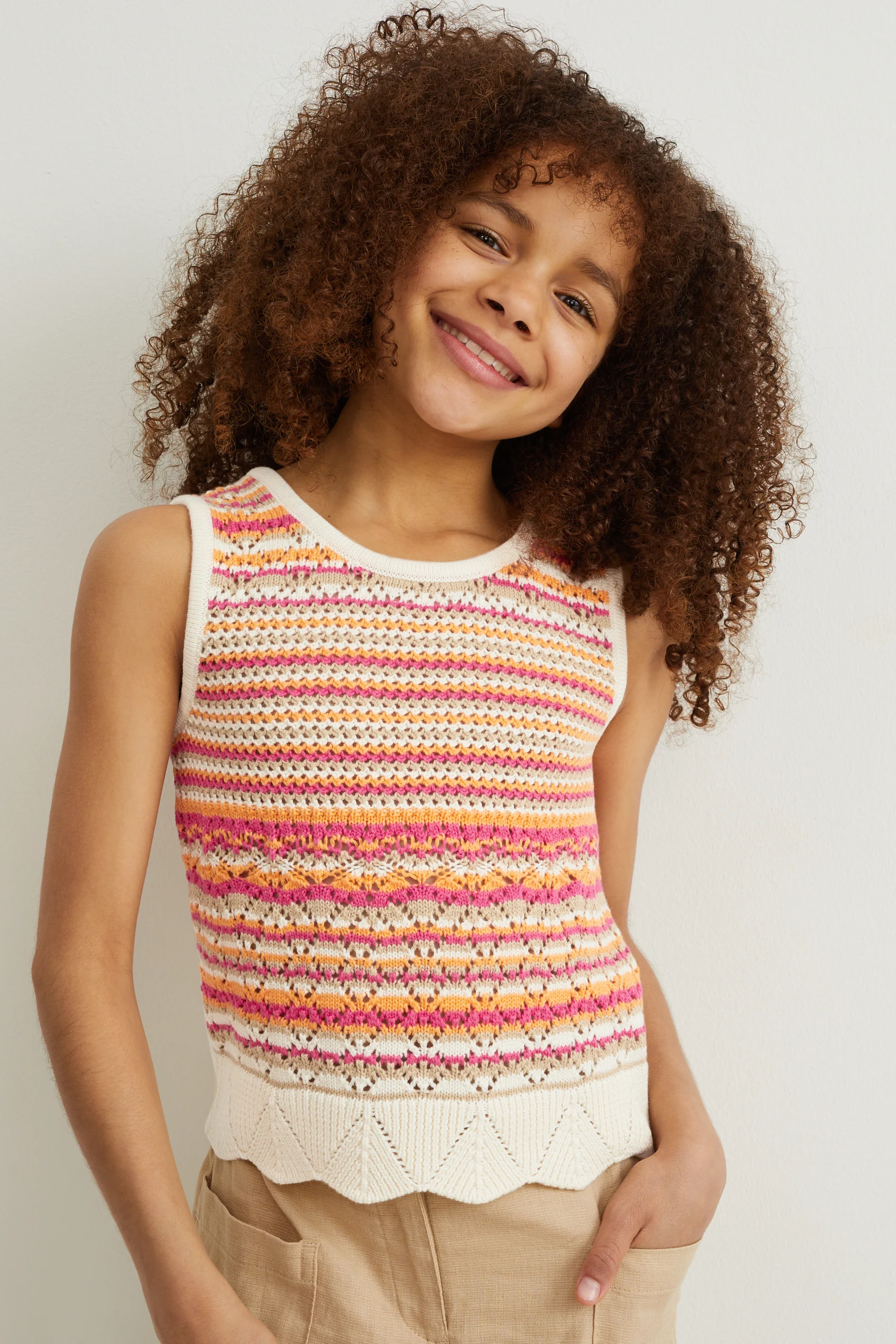 Knitted top - striped