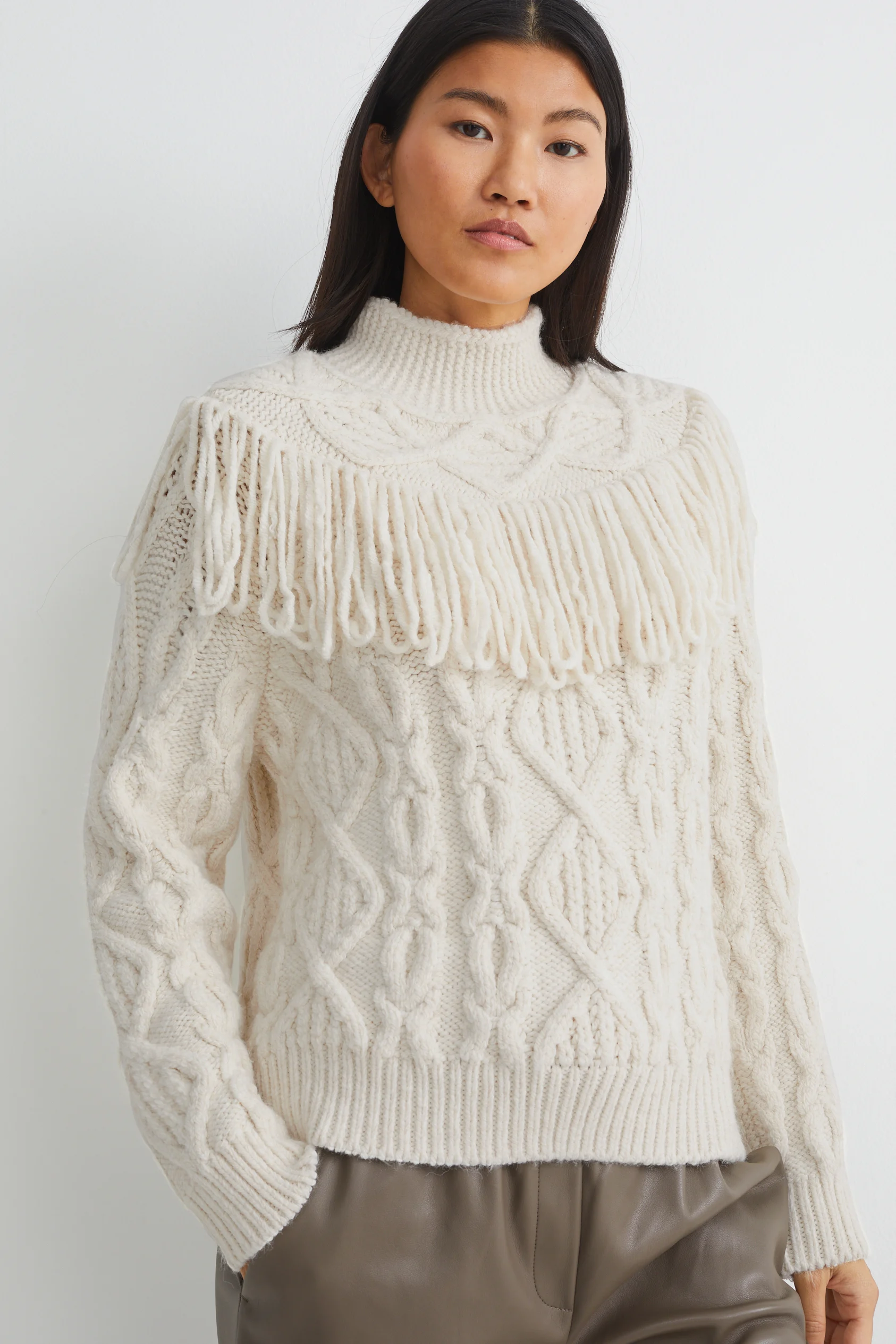 Jumper - cable knit pattern
