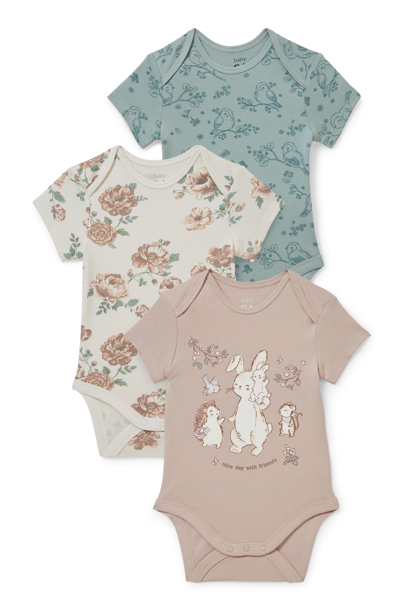 Multipack of 3 - baby bodysuit
