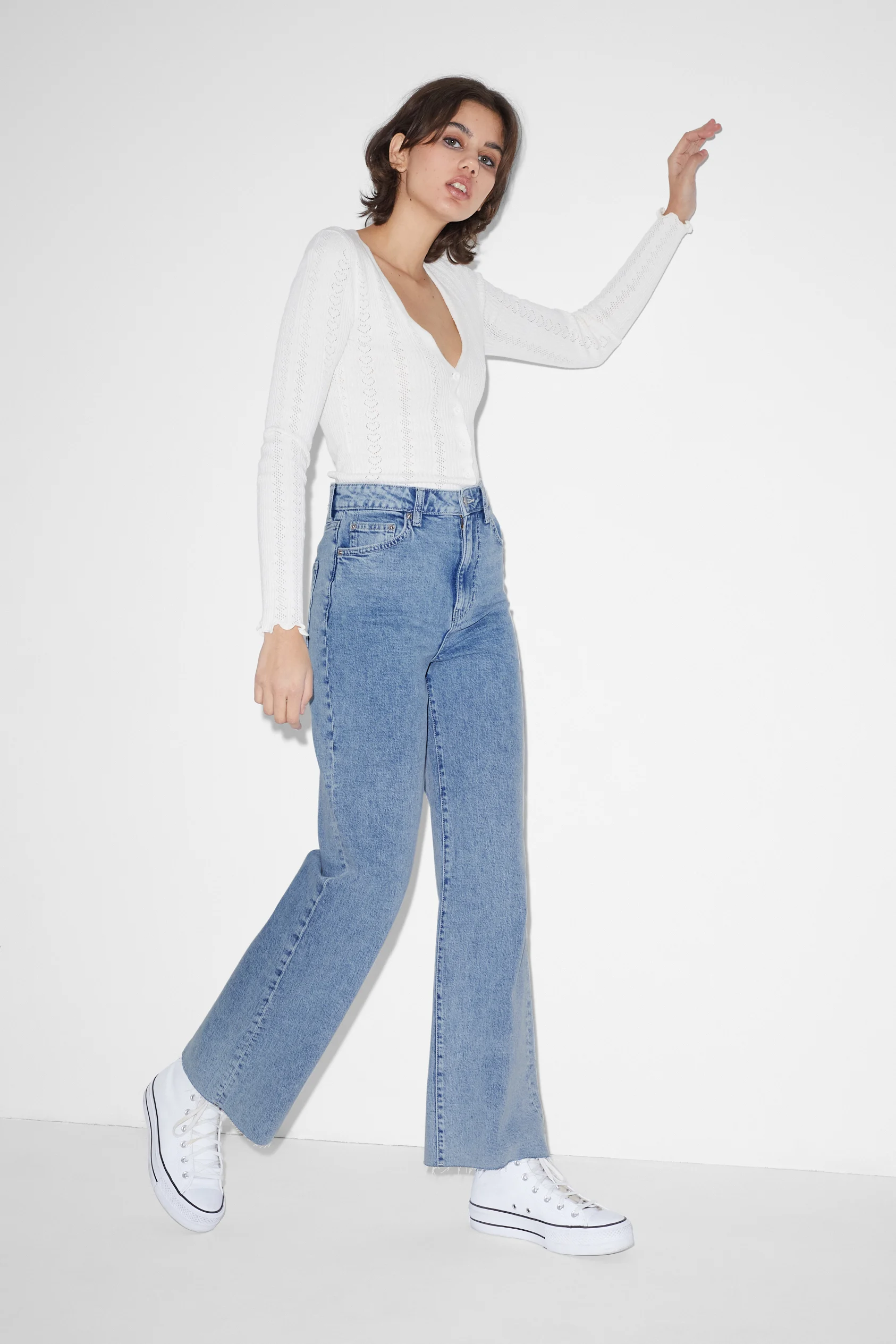 CLOCKHOUSE - wide leg jeans - high waist