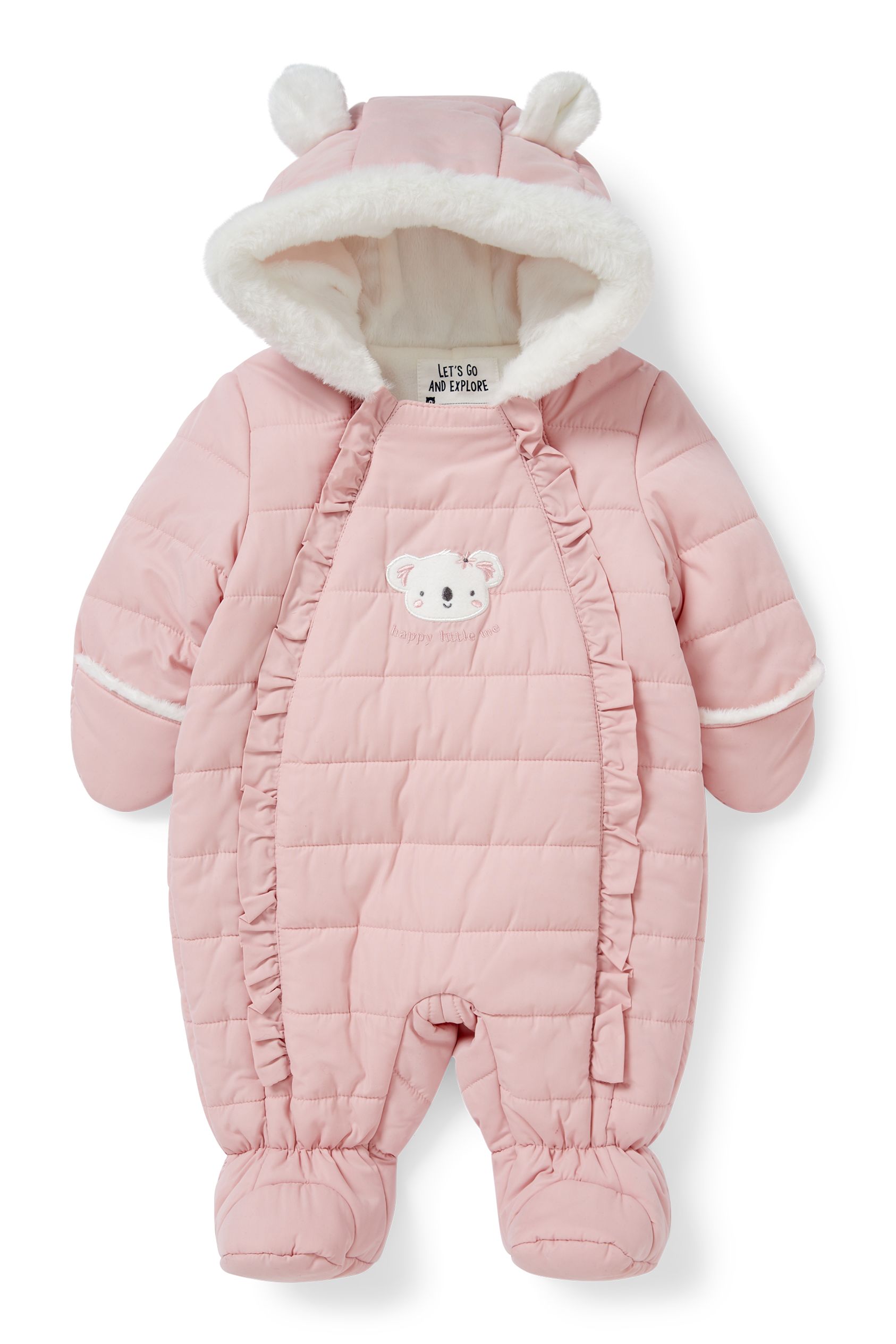 Baby snowsuit with hood