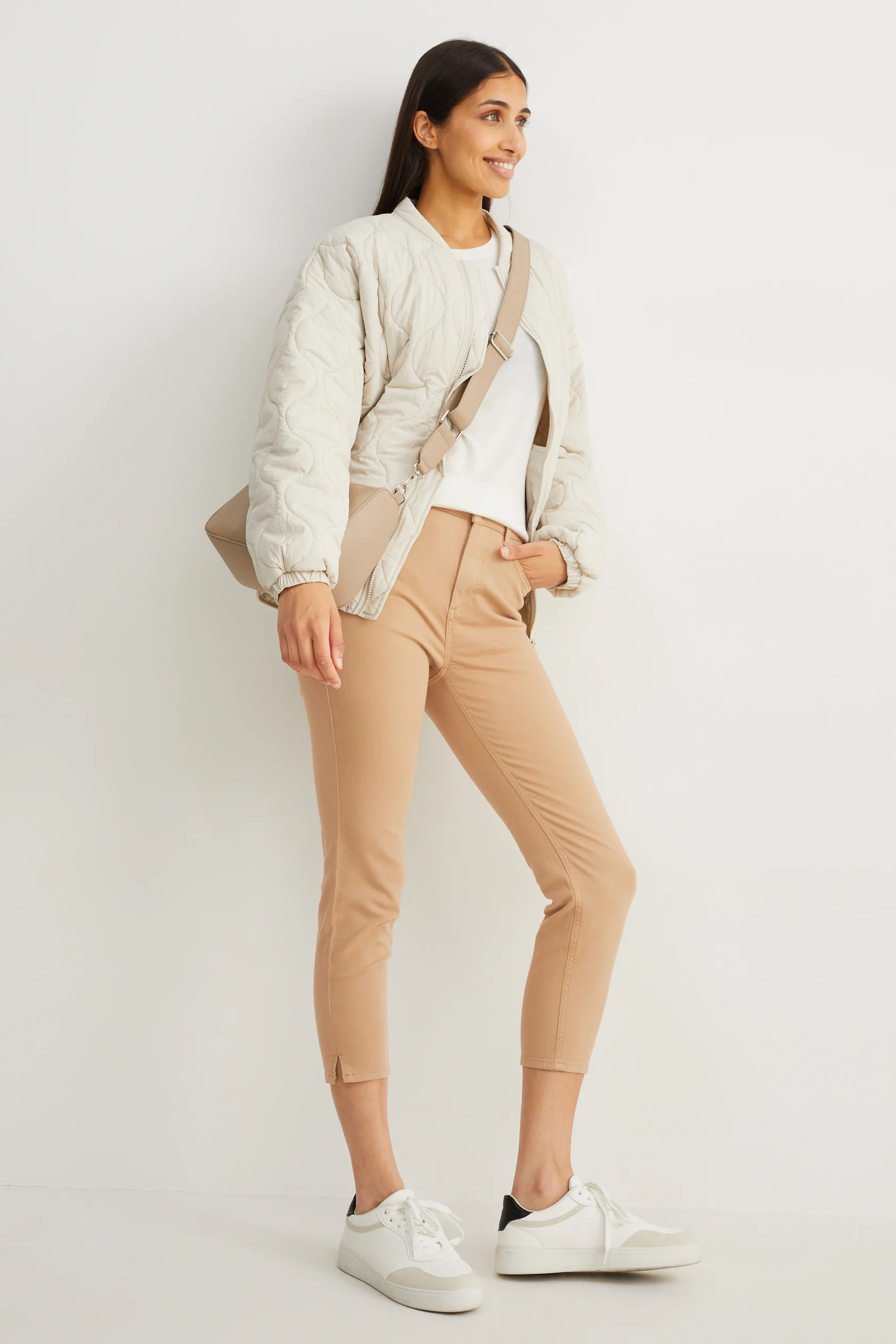 Trousers - high waist - slim fit - LYCRA?