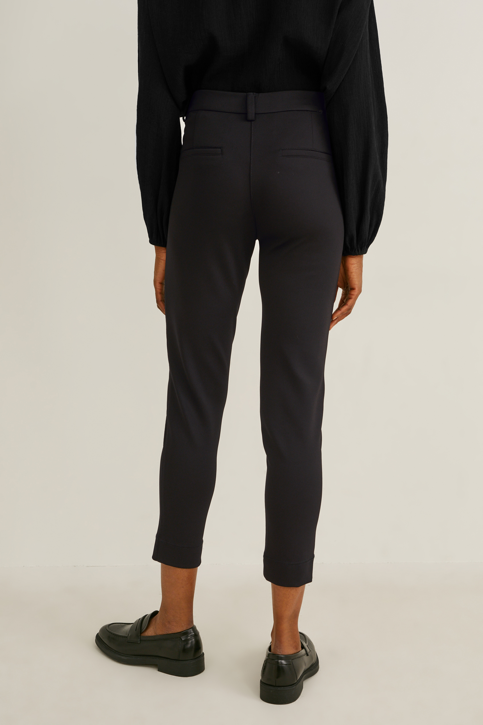 Cloth trousers - mid-rise waist - slim fit