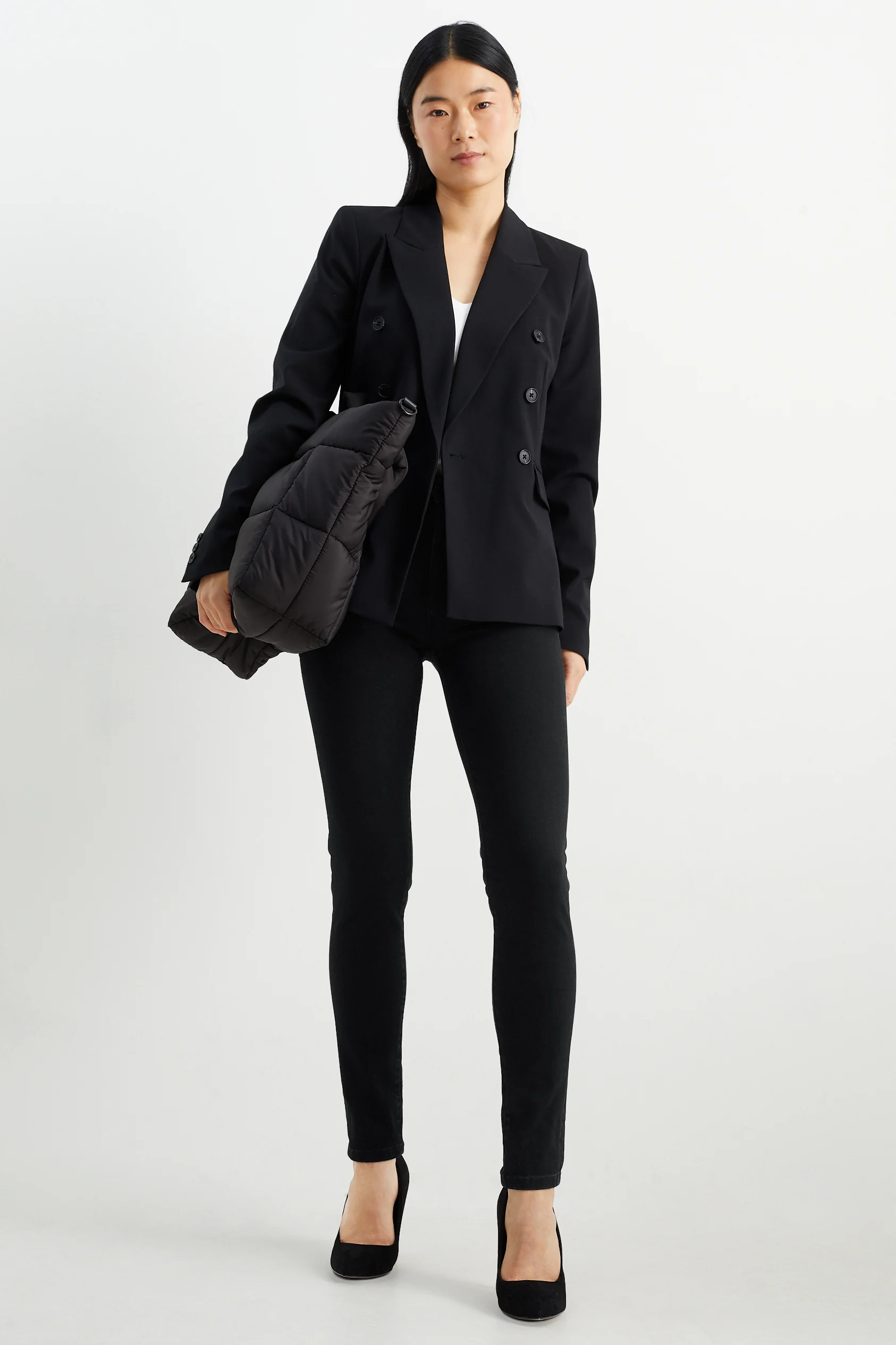 Skinny jeans - mid-rise waist - shaping jeans - LYCRA?