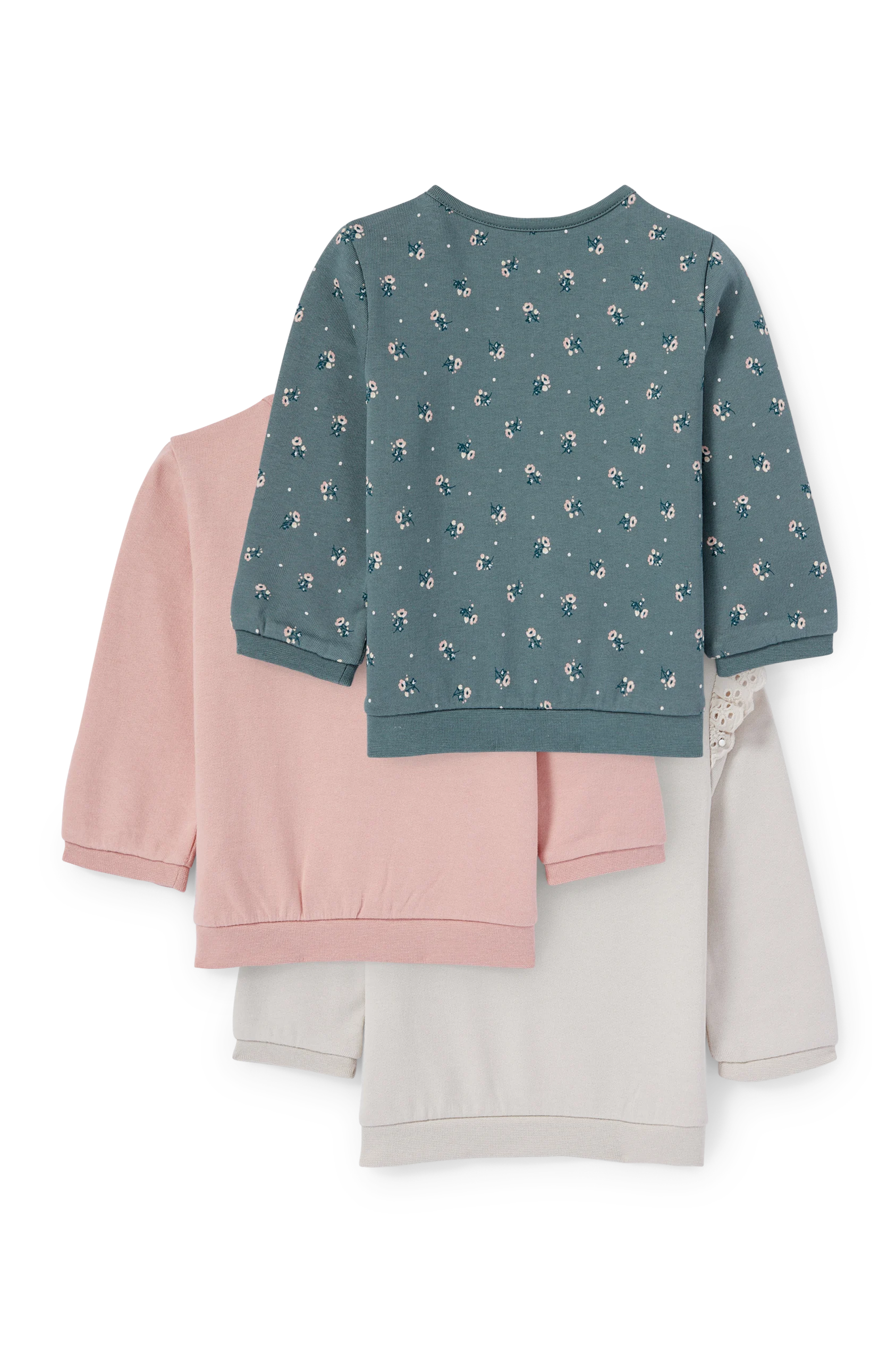 Multipack of 5 - little bird and flowers - baby sweatshirt