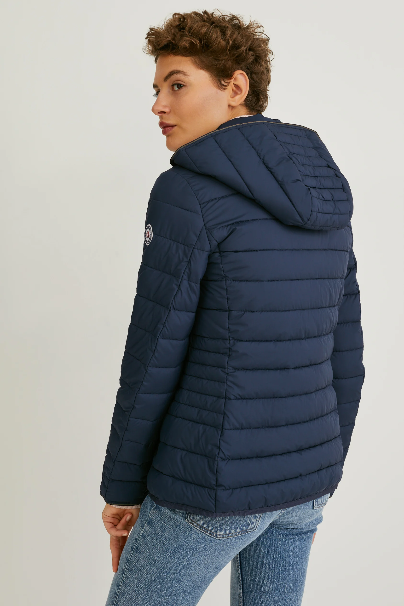 Quilted jacket with hood
