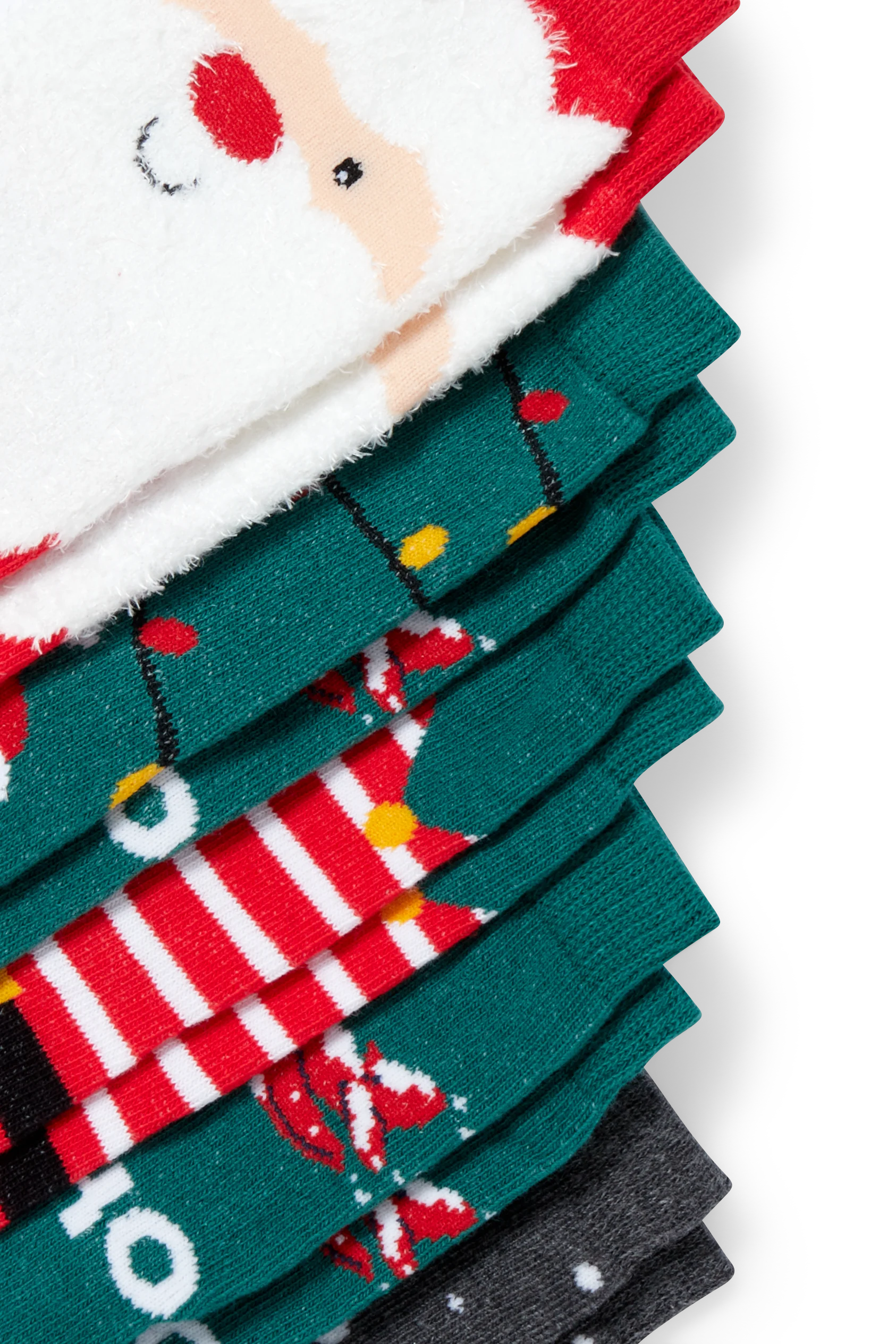 Multipack of 5 - Christmas socks with motif