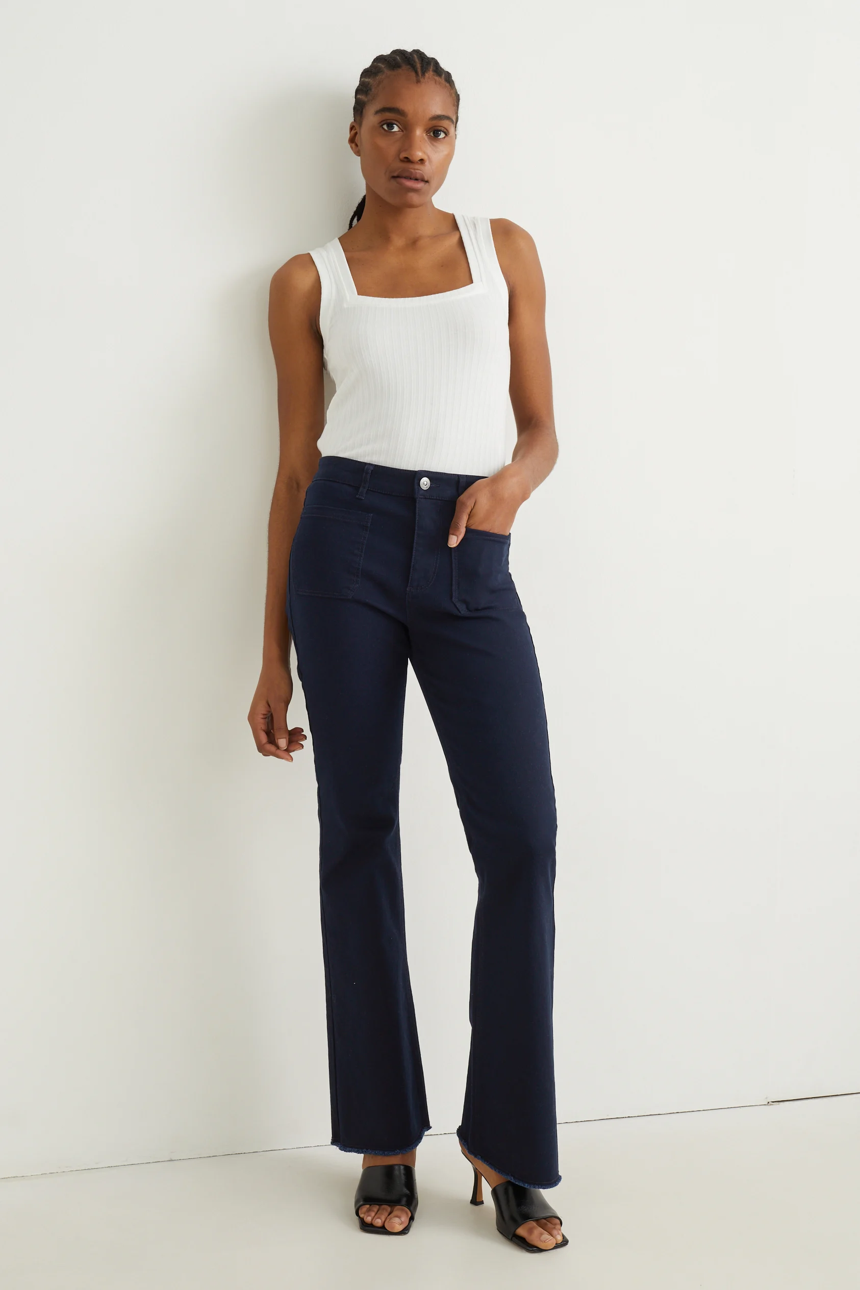 Cloth trousers - high waist - recycled