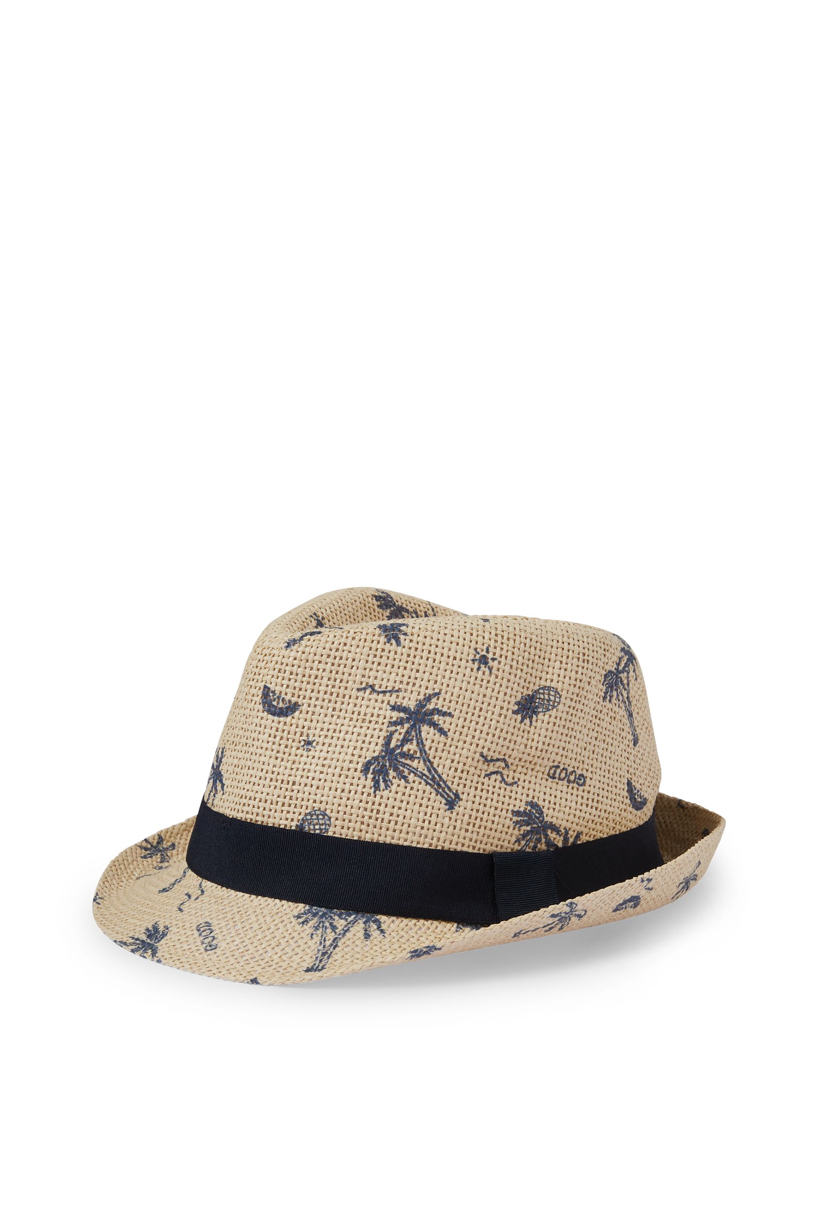 Baby straw hat - patterned