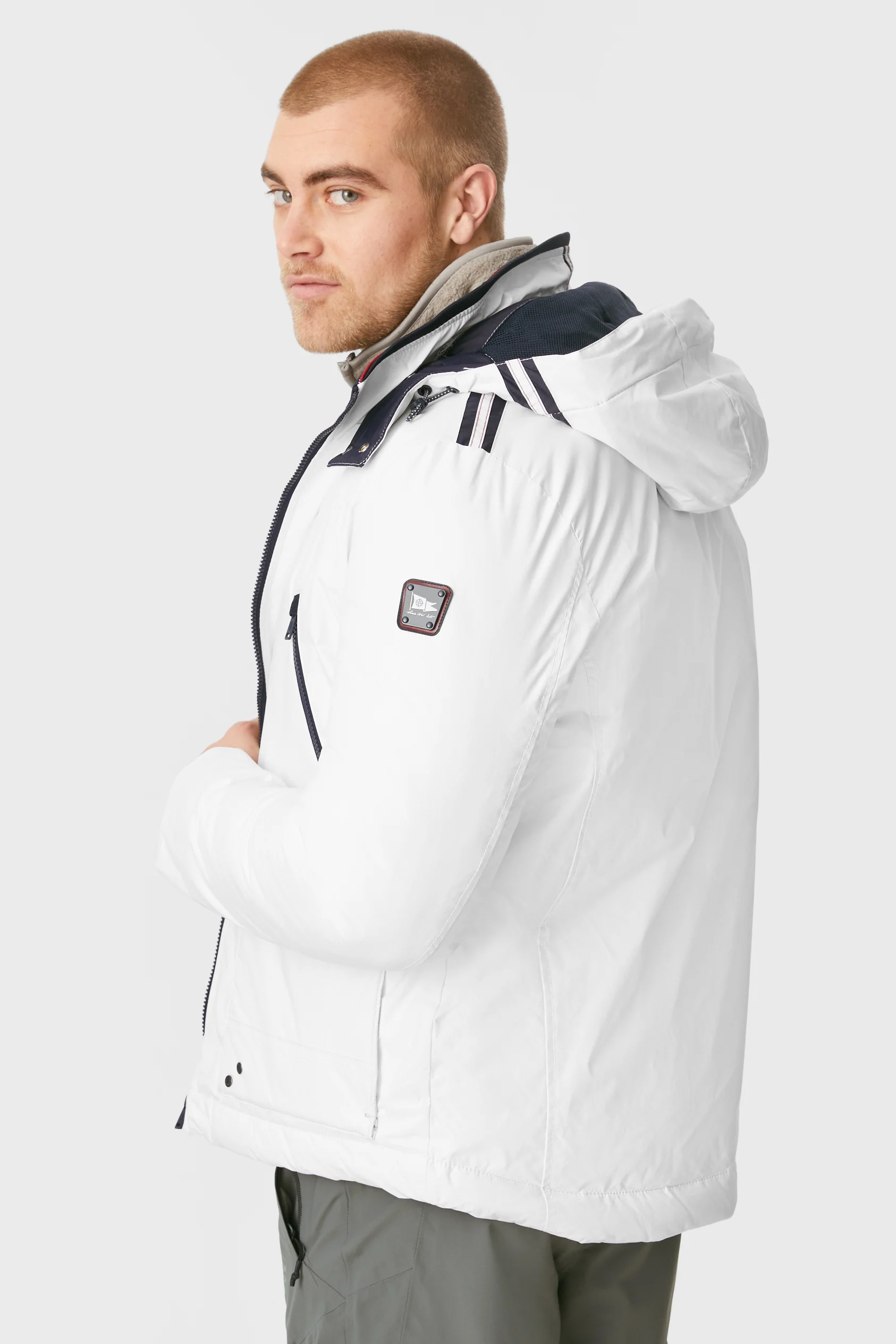 Technical parka with hood