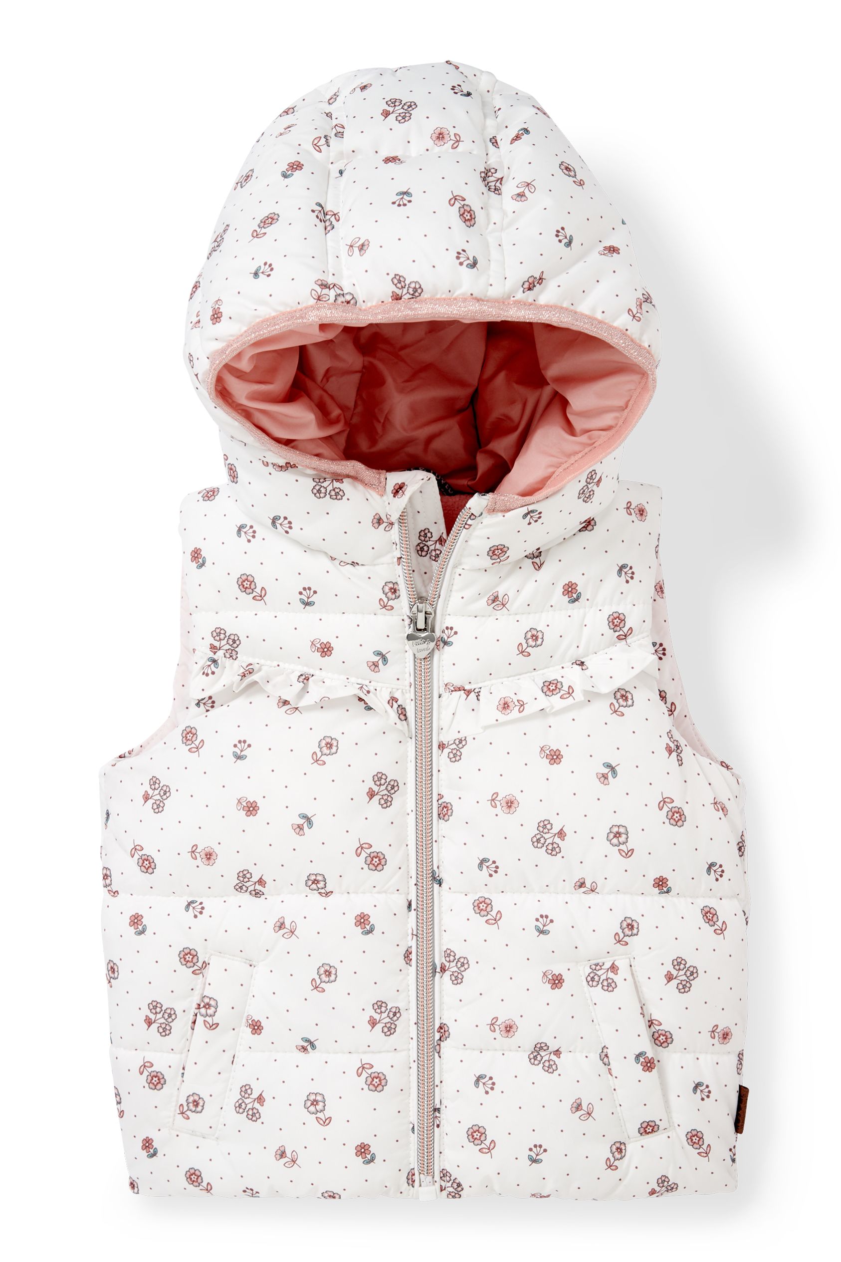Baby quilted gilet with hood
