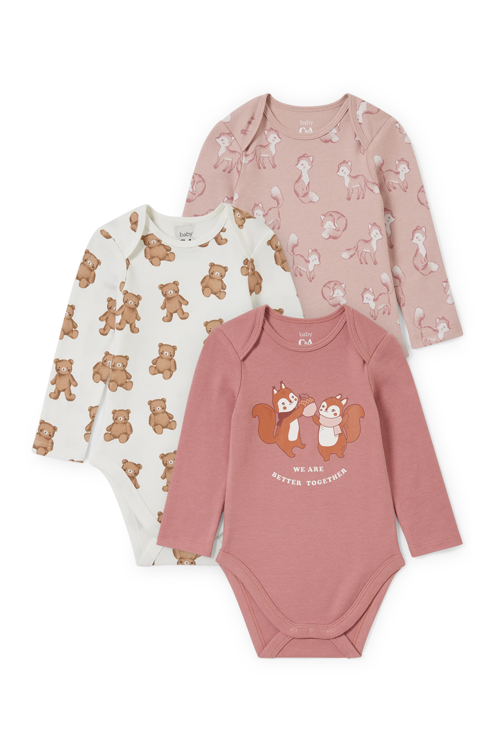 Multipack of 3 - baby bodysuit