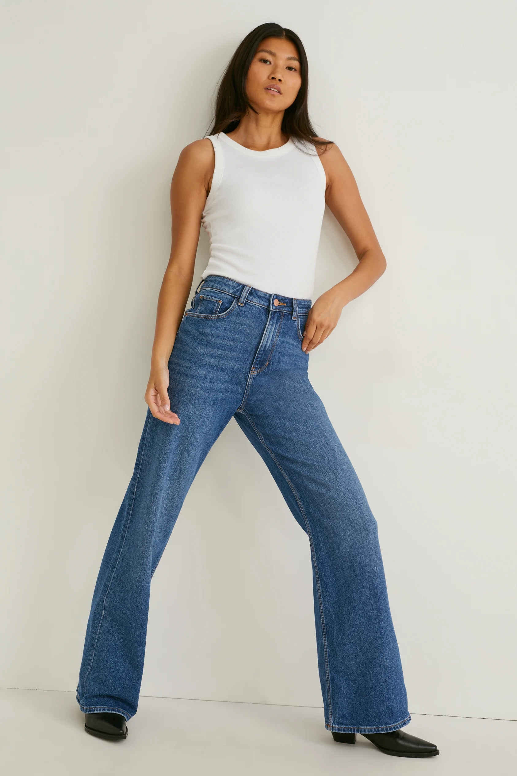 Loose fit jeans - high waist - LYCRA?