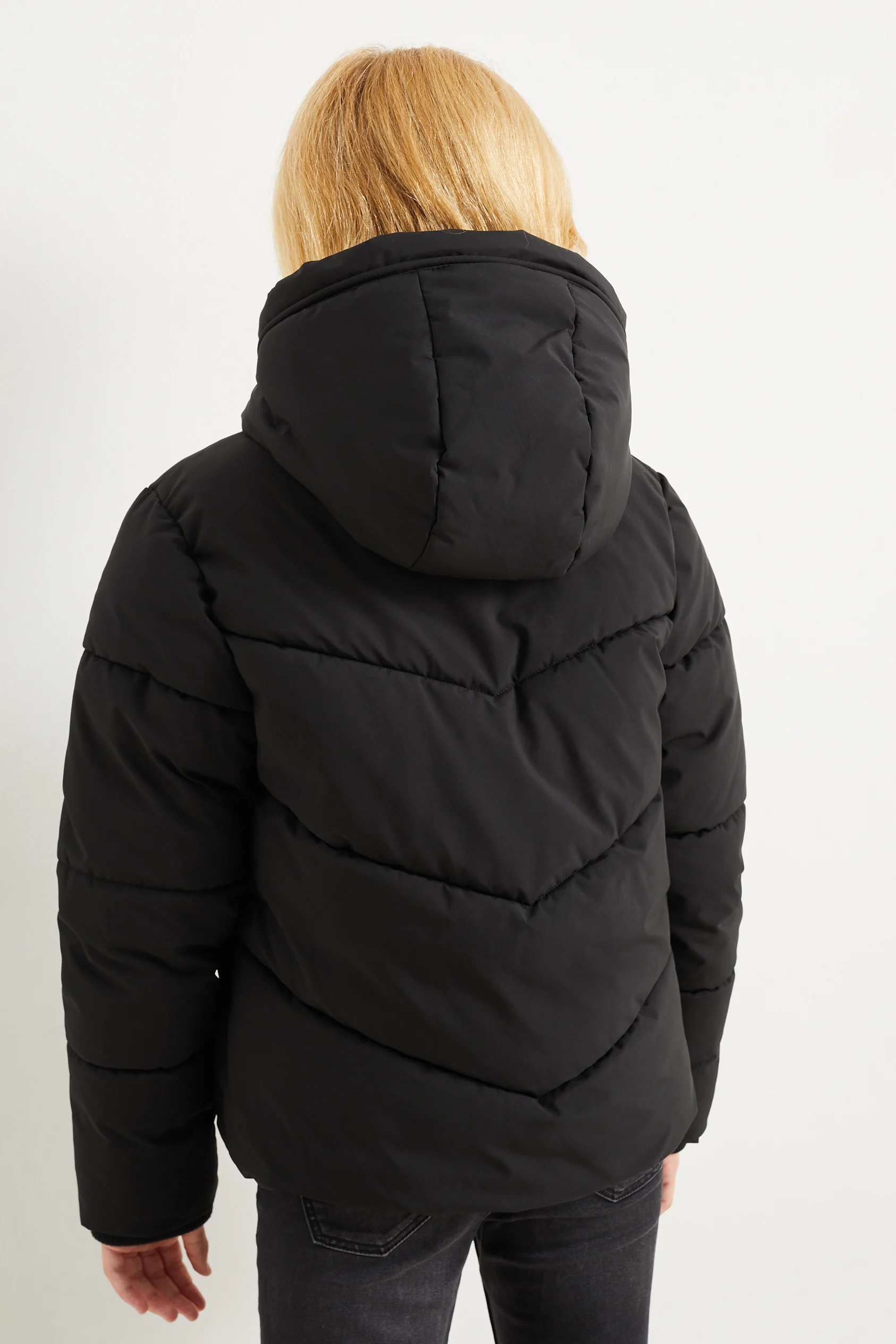 Quilted jacket with hood