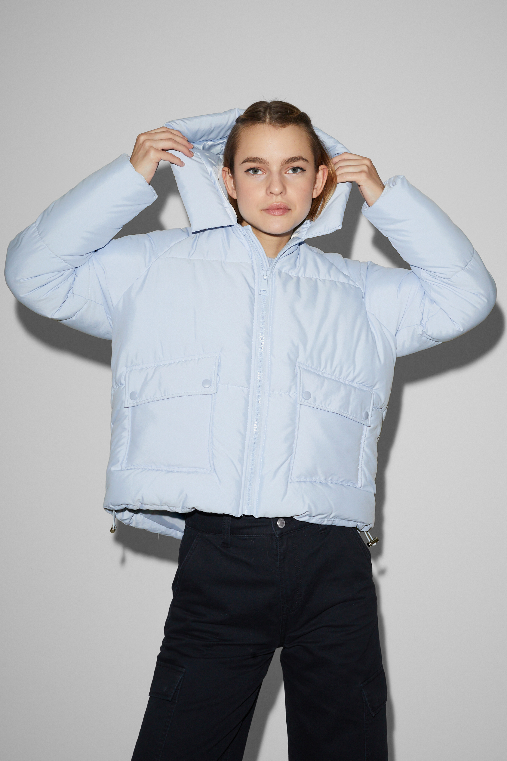 CLOCKHOUSE - quilted jacket with hood