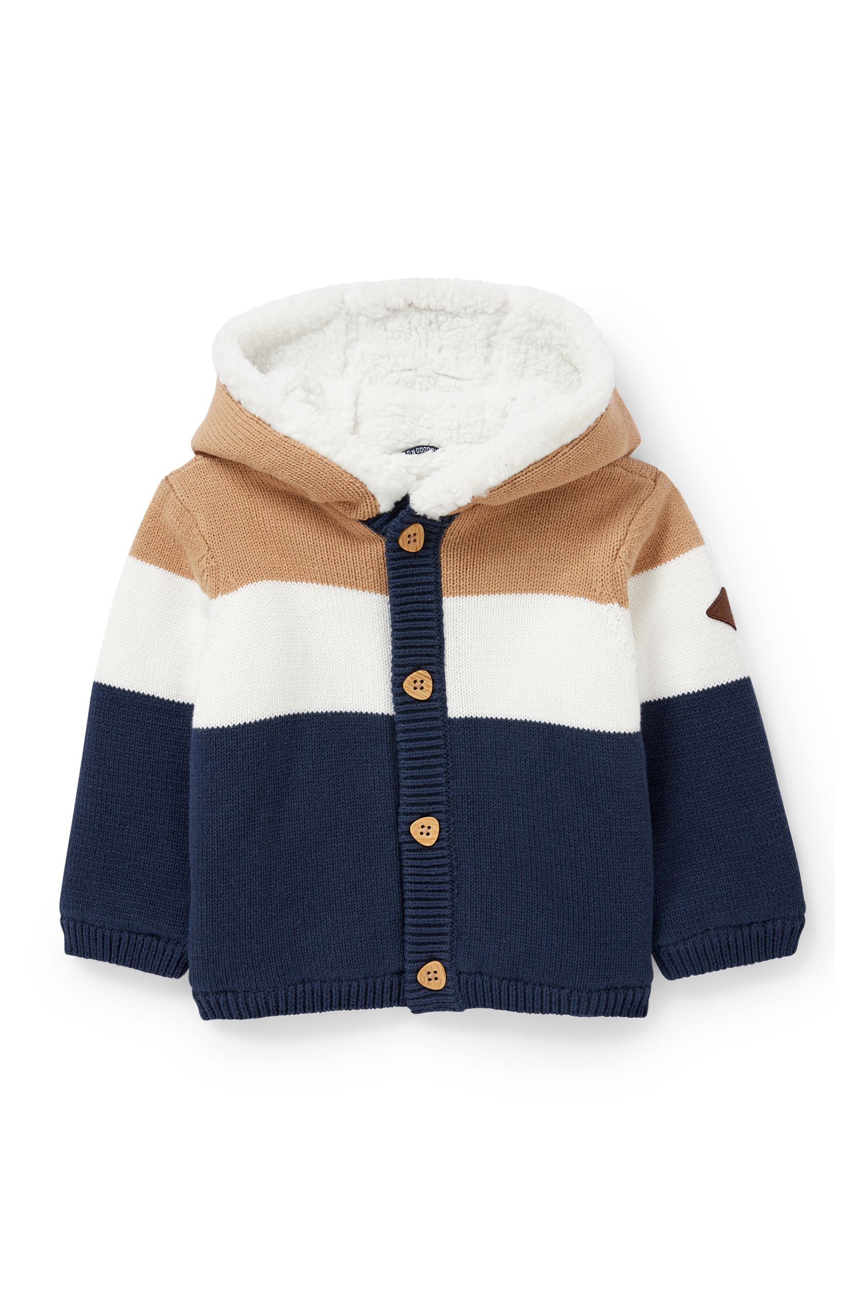 Baby cardigan with hood
