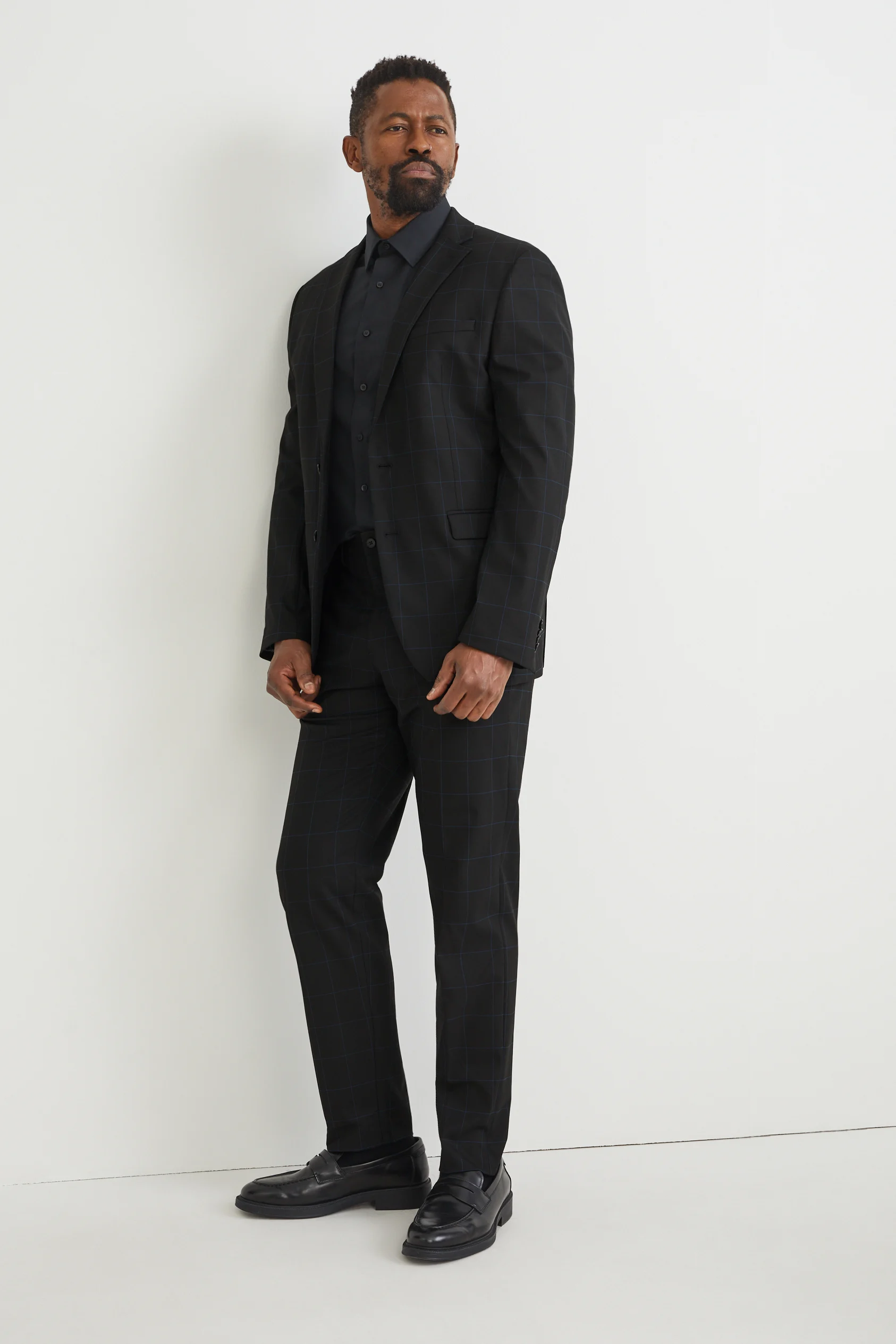 Mix-and-match trousers - slim fit - stretch - check
