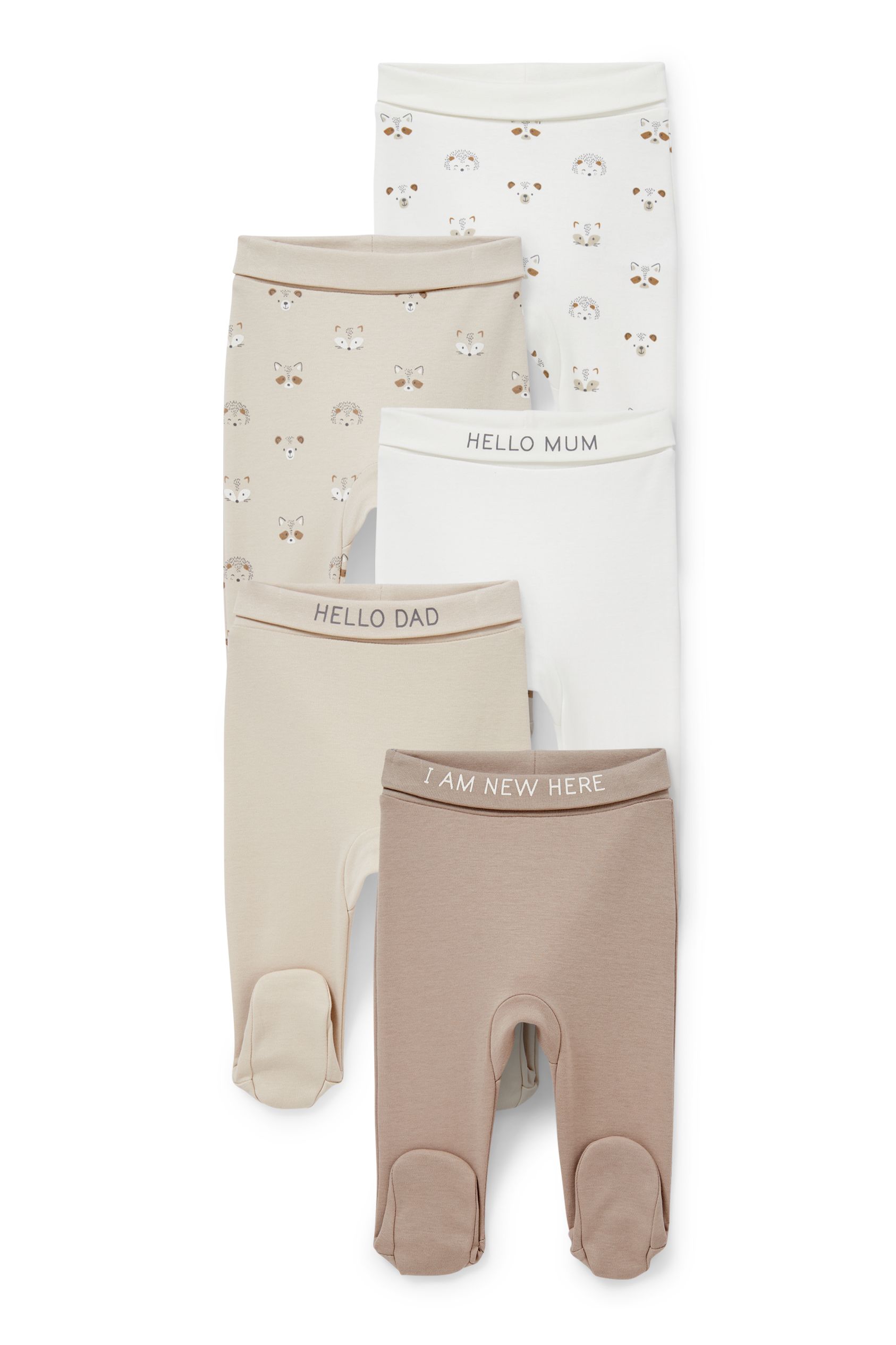 Multipack of 5 - newborn trousers