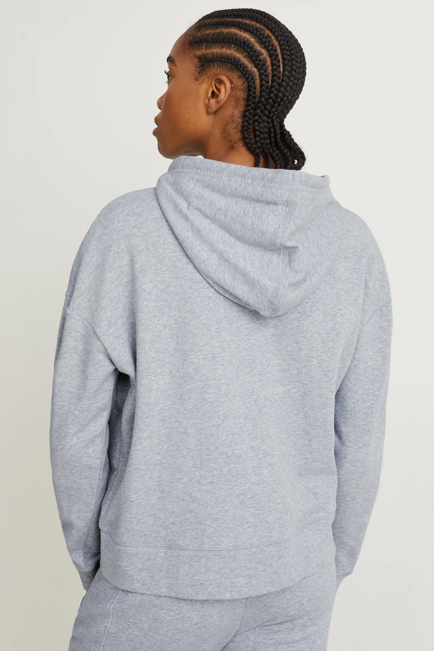Zip-through sweatshirt with hood