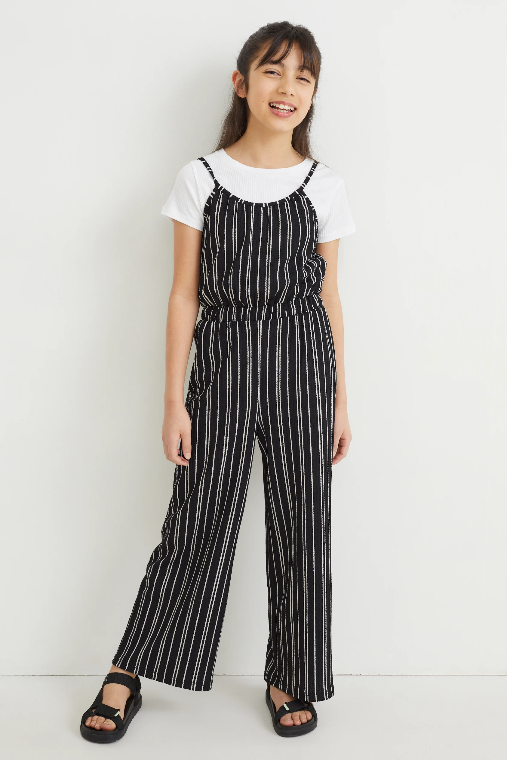 Set - jumpsuit and short sleeve T-shirt - 2 piece