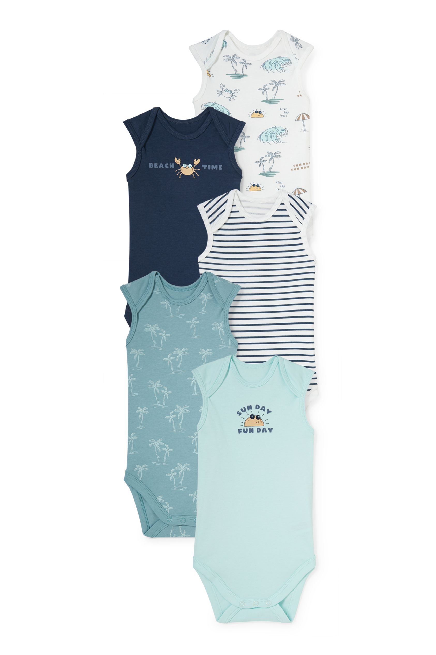 Multipack of 5 - baby bodysuit