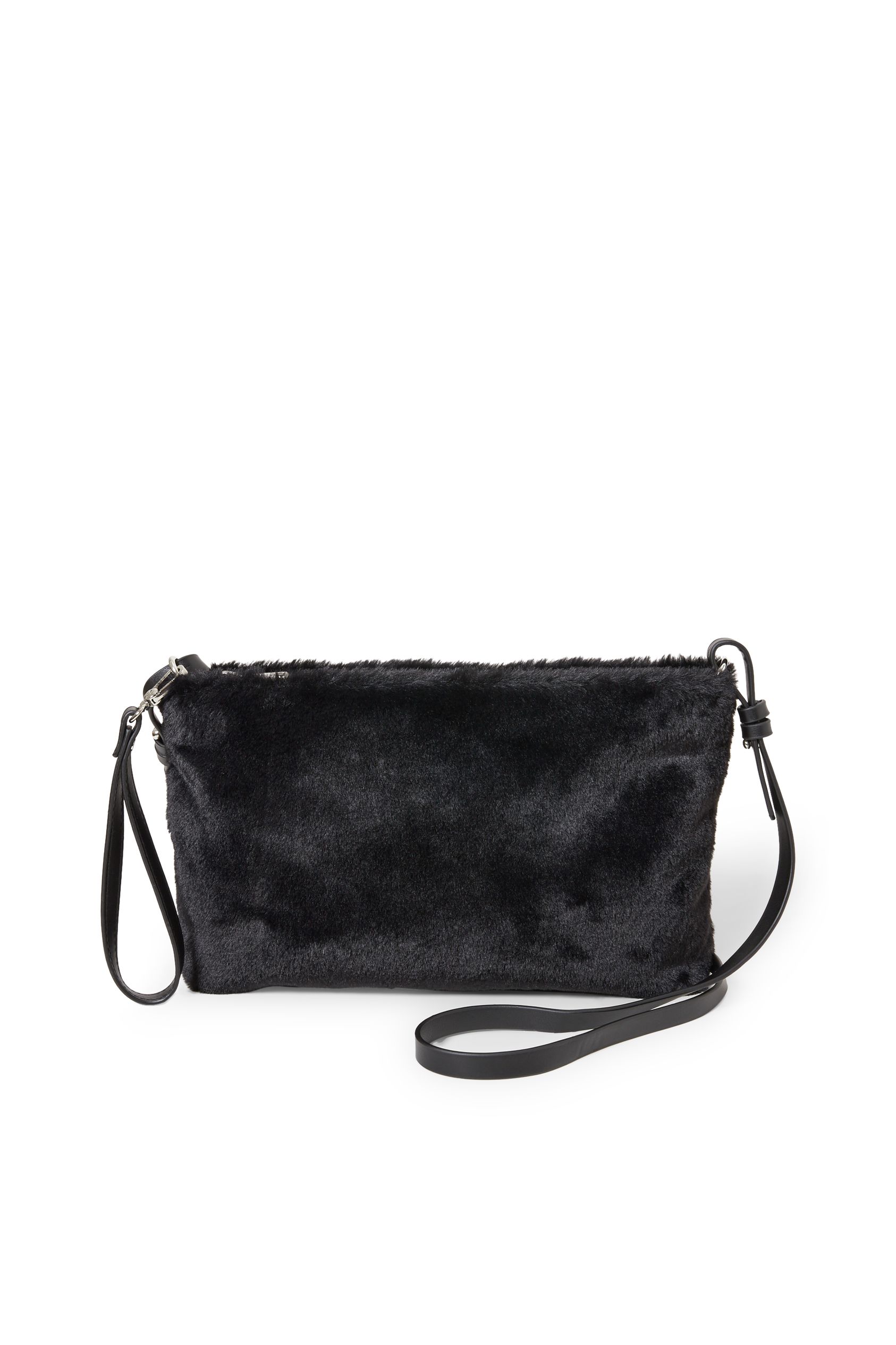 Faux fur shoulder bag