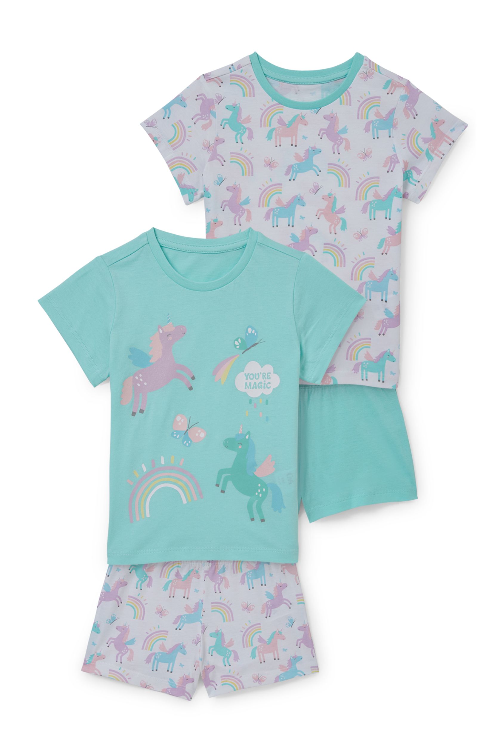 Multipack of 2 - unicorn - pyjamas - 4 piece