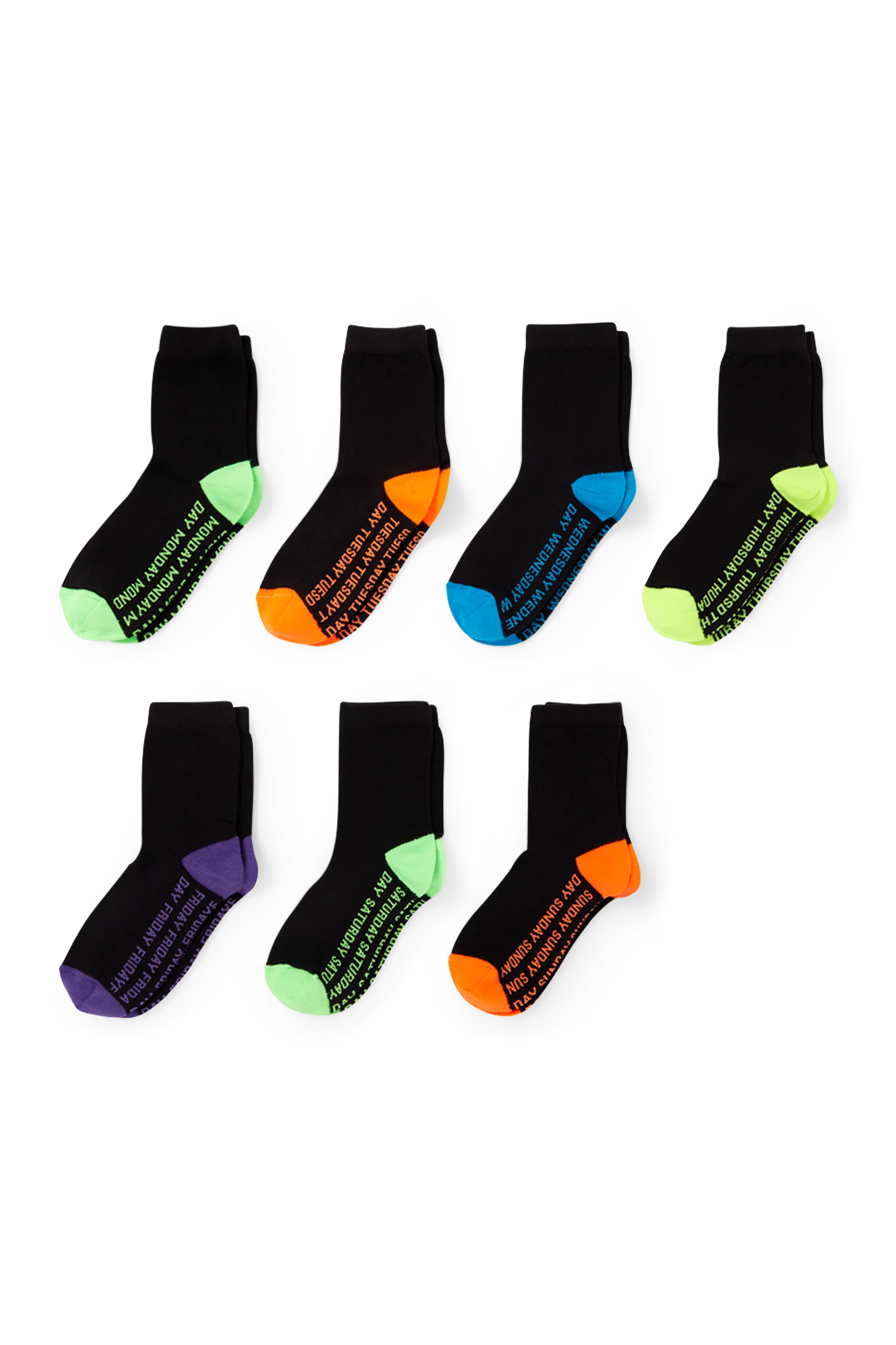 Multipack of 7 - days of the week - socks with motif