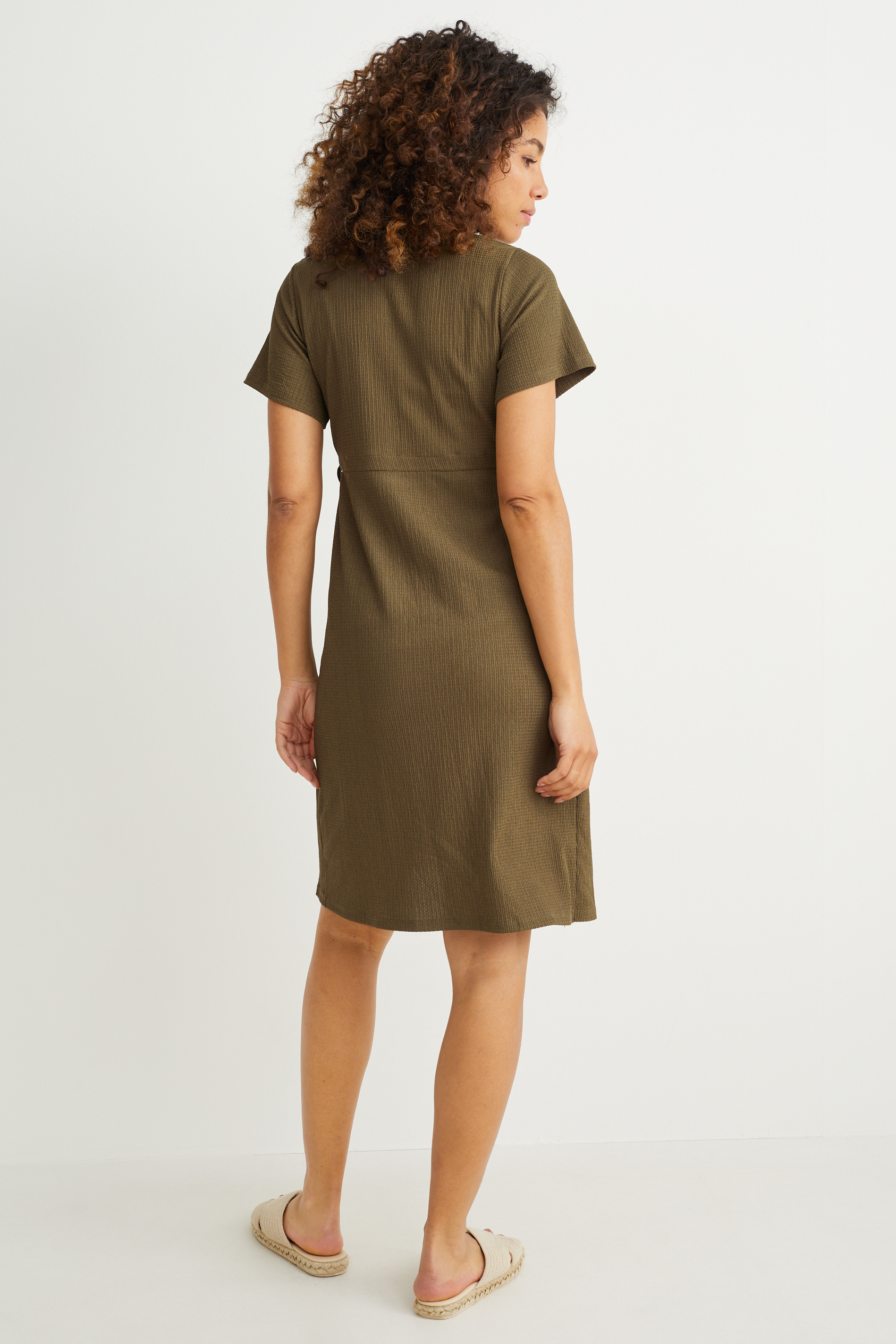 Nursing wrap dress