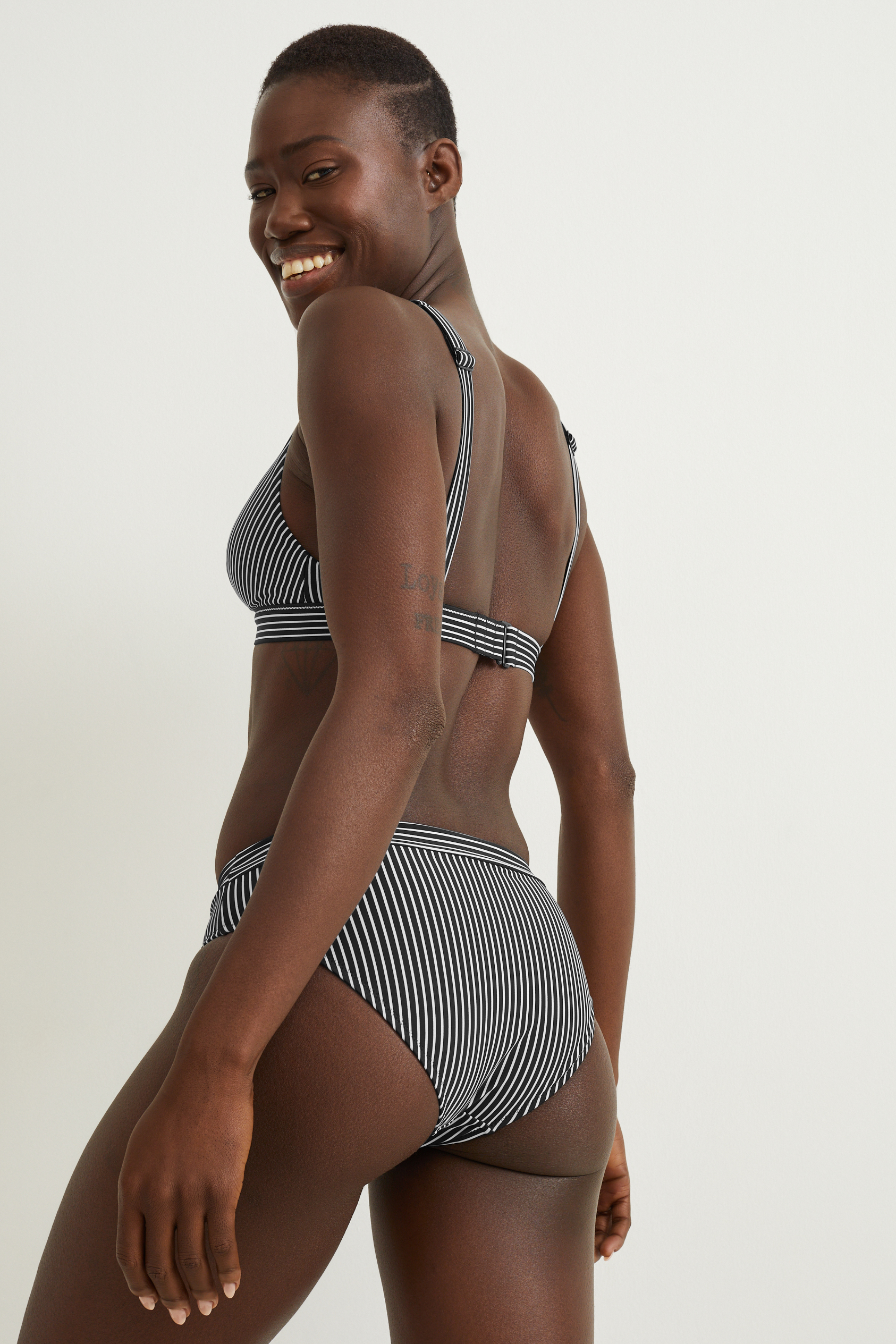 Bikini bottoms - mid waist - LYCRA? XTRA LIFE? - striped