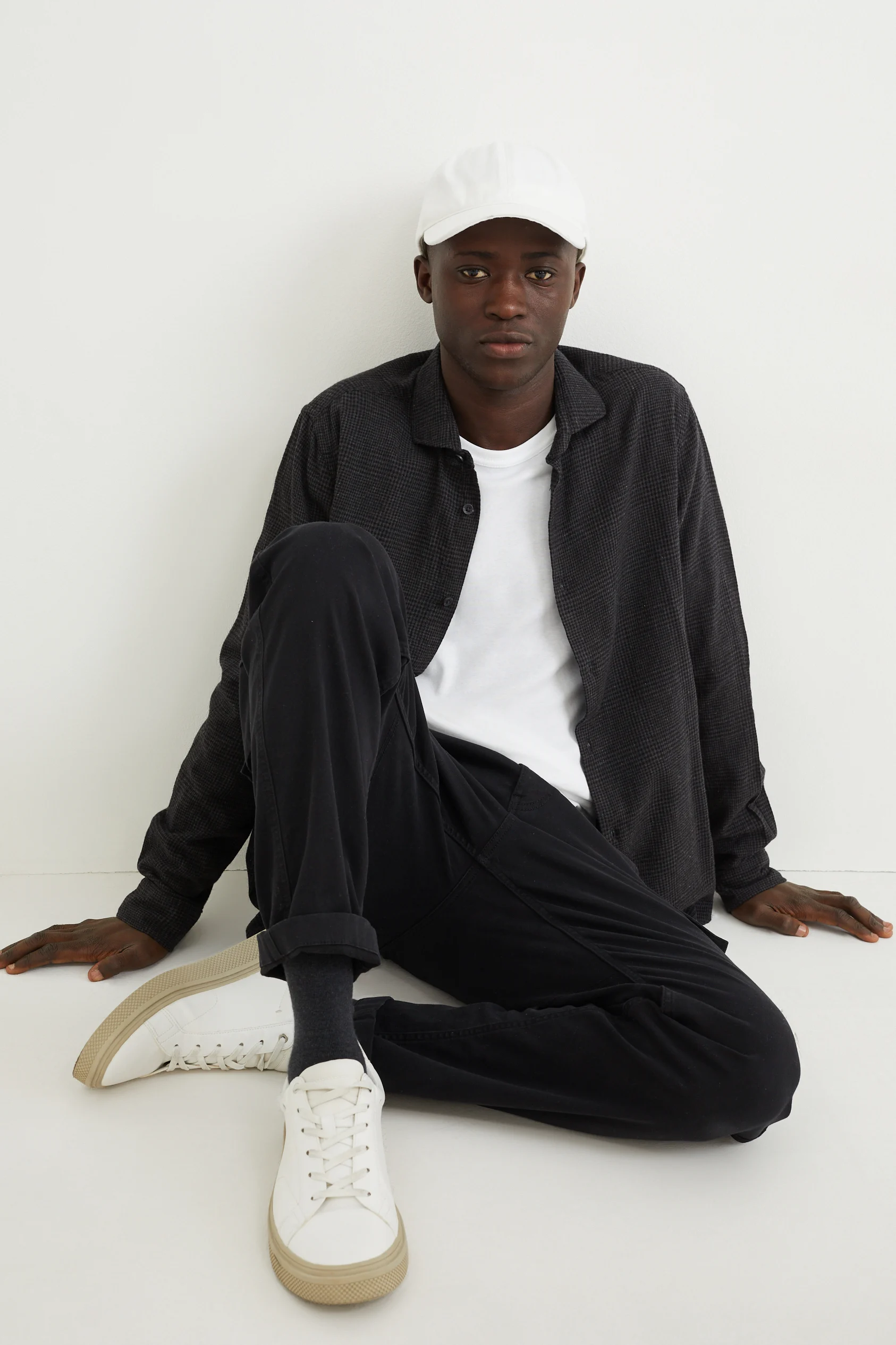 Shirt - slim fit - cutaway collar - check