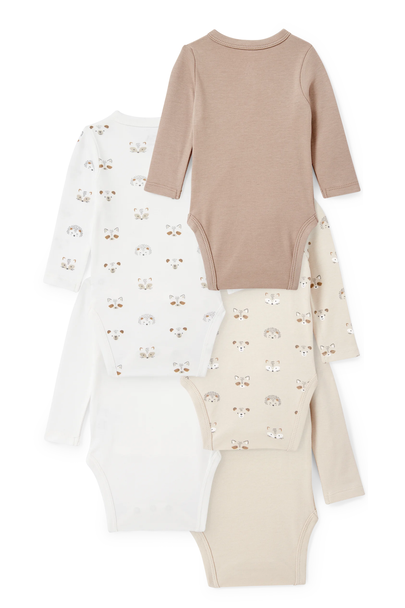 Multipack of 5 - baby wrapover bodysuit