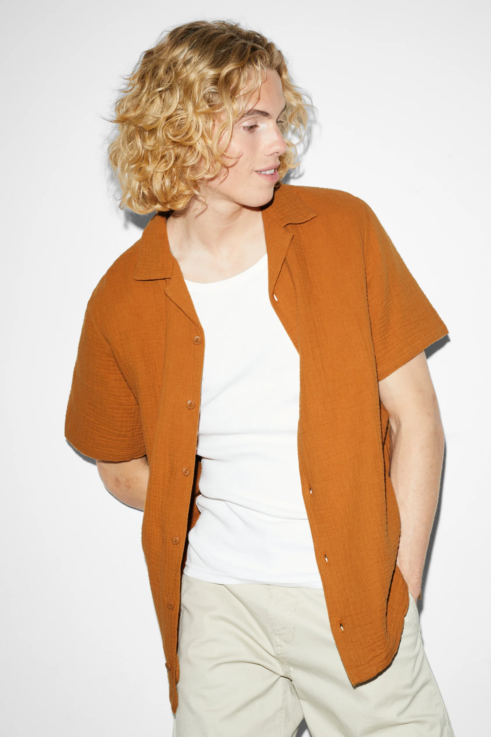 Shirt - regular fit - lapel collar