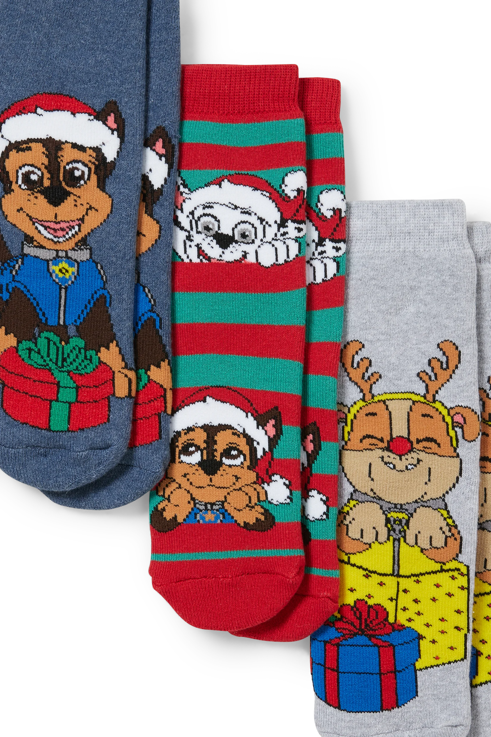Multipack of 3 - PAW Patrol - Christmas socks with motif