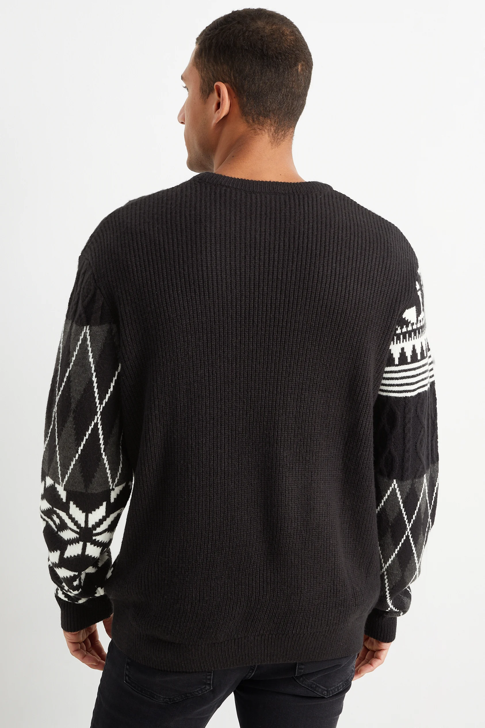 Christmas jumper - HoHoHo - cable knit pattern