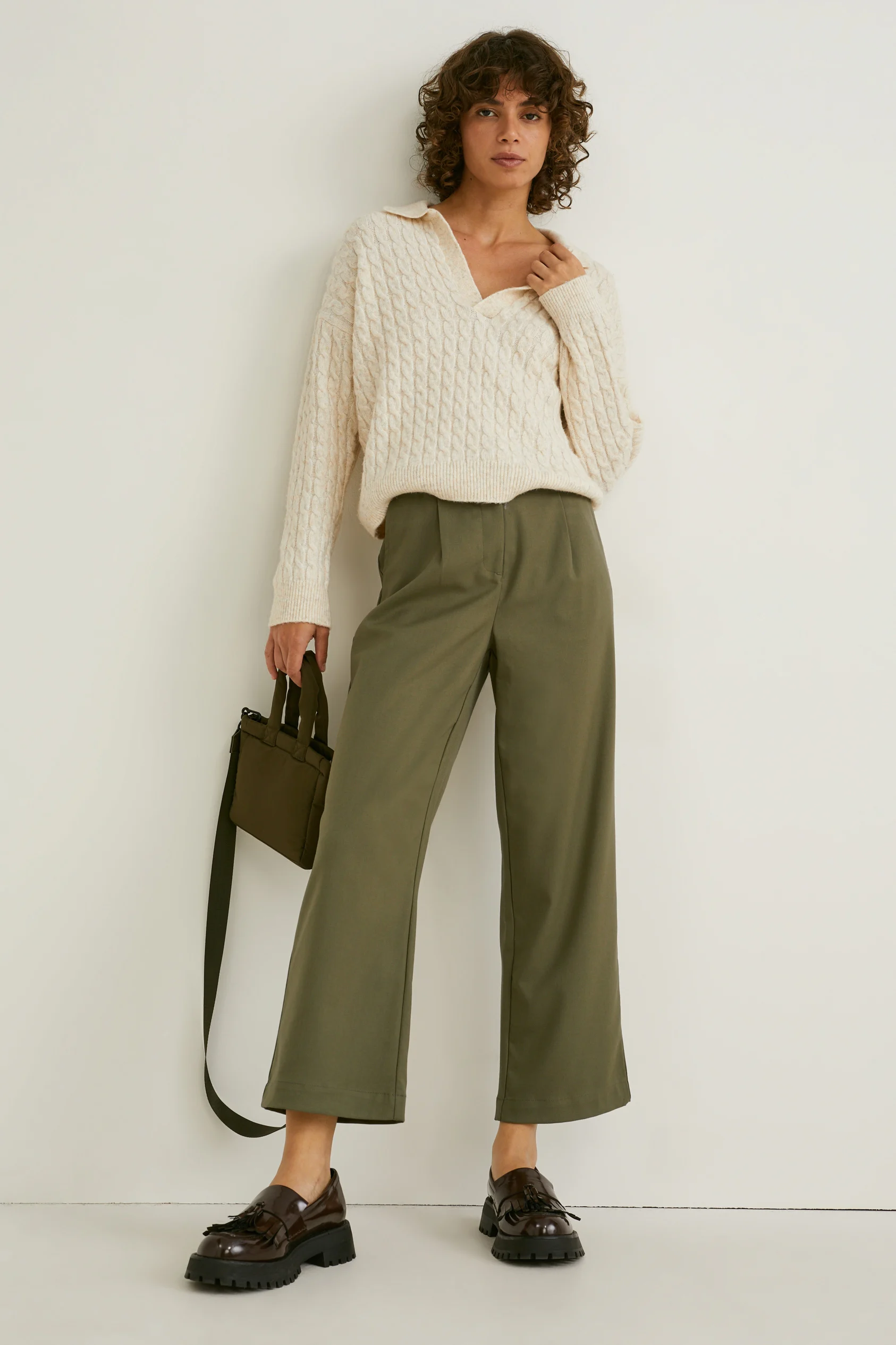 Cloth trousers - high waist - regular fit