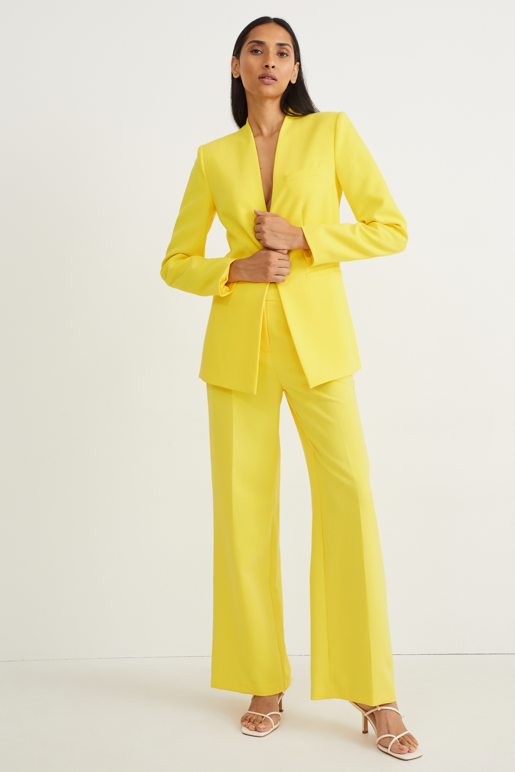 Cloth trousers - high waist - wide leg