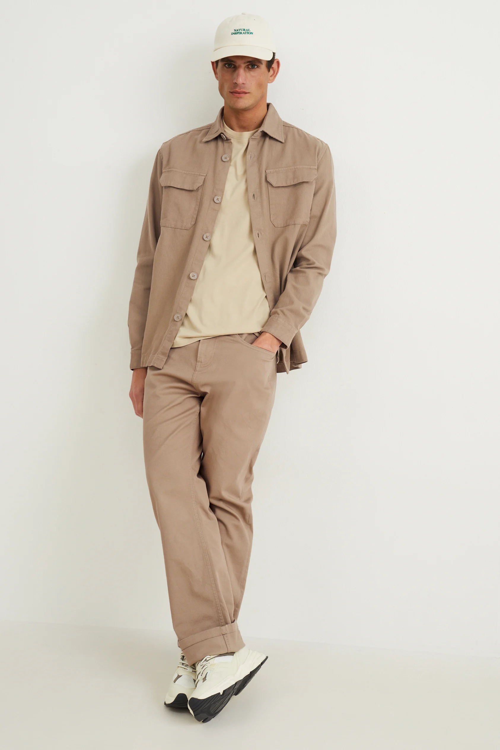 Linen shirt jacket - regular fit