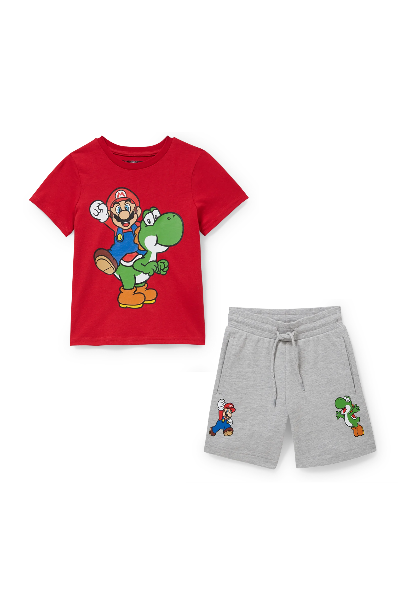 Super Mario - set - short sleeve T-shirt and sweat shorts - 2 piece