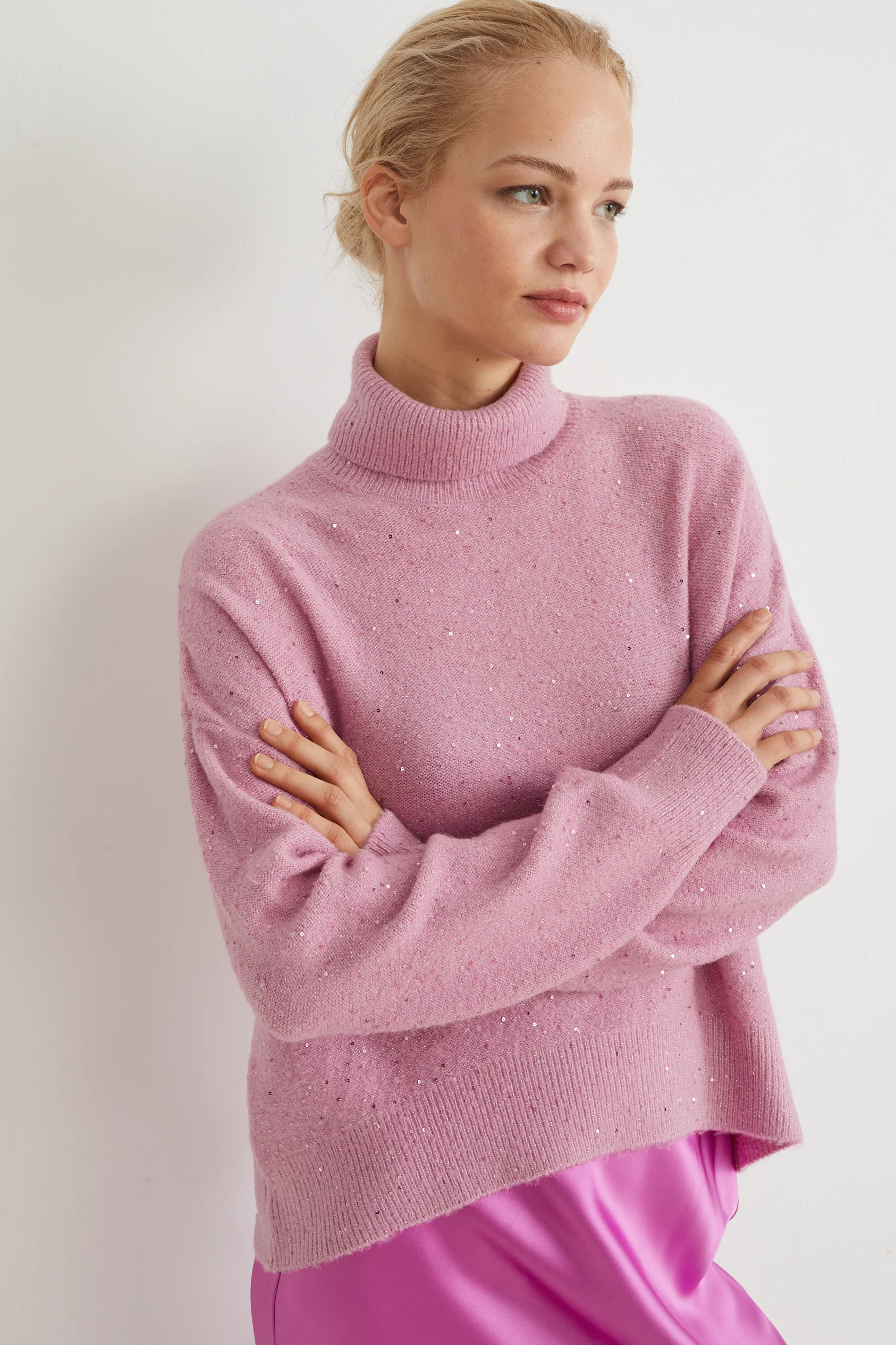 Polo neck jumper