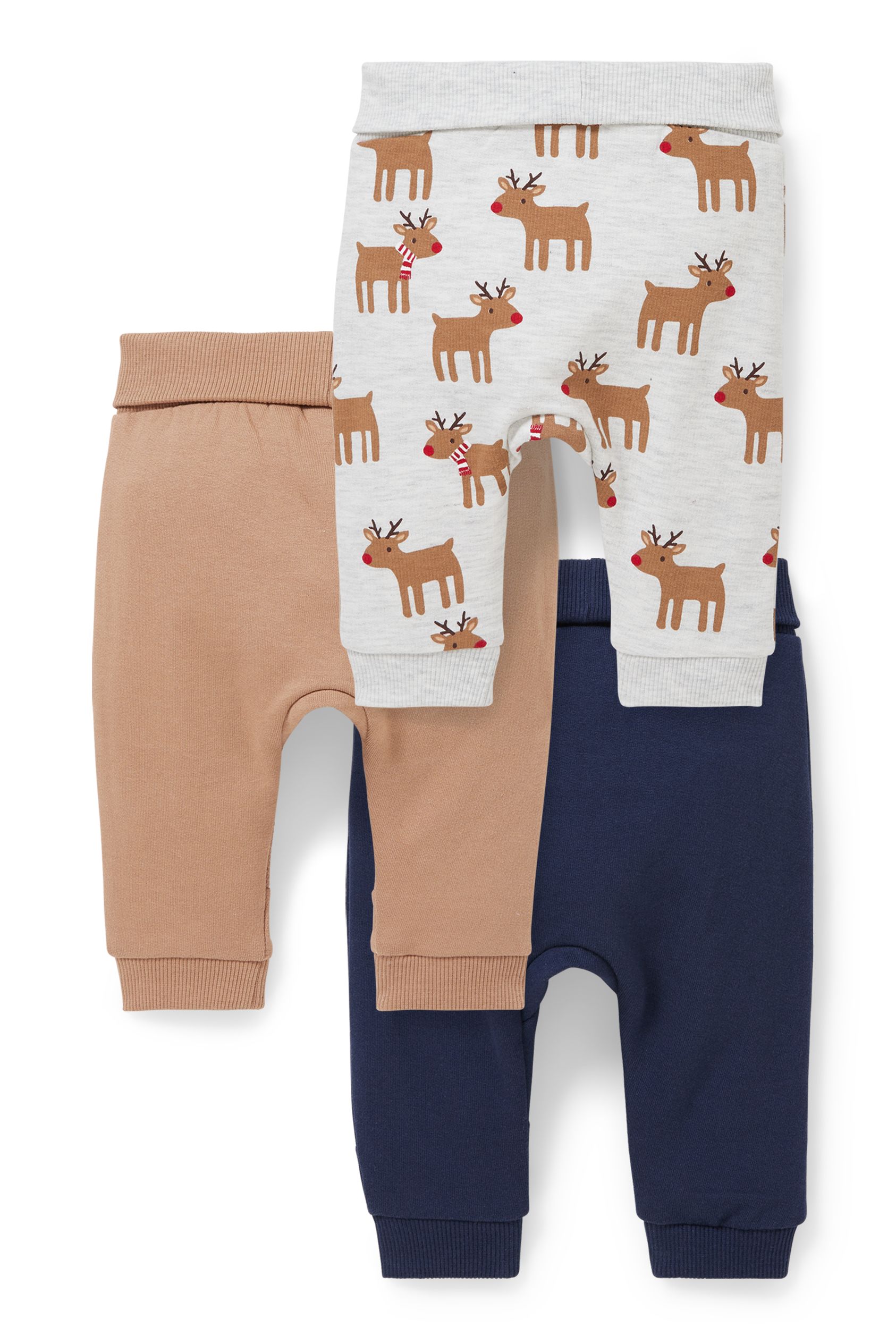 Multipack of 3 - baby Christmas joggers